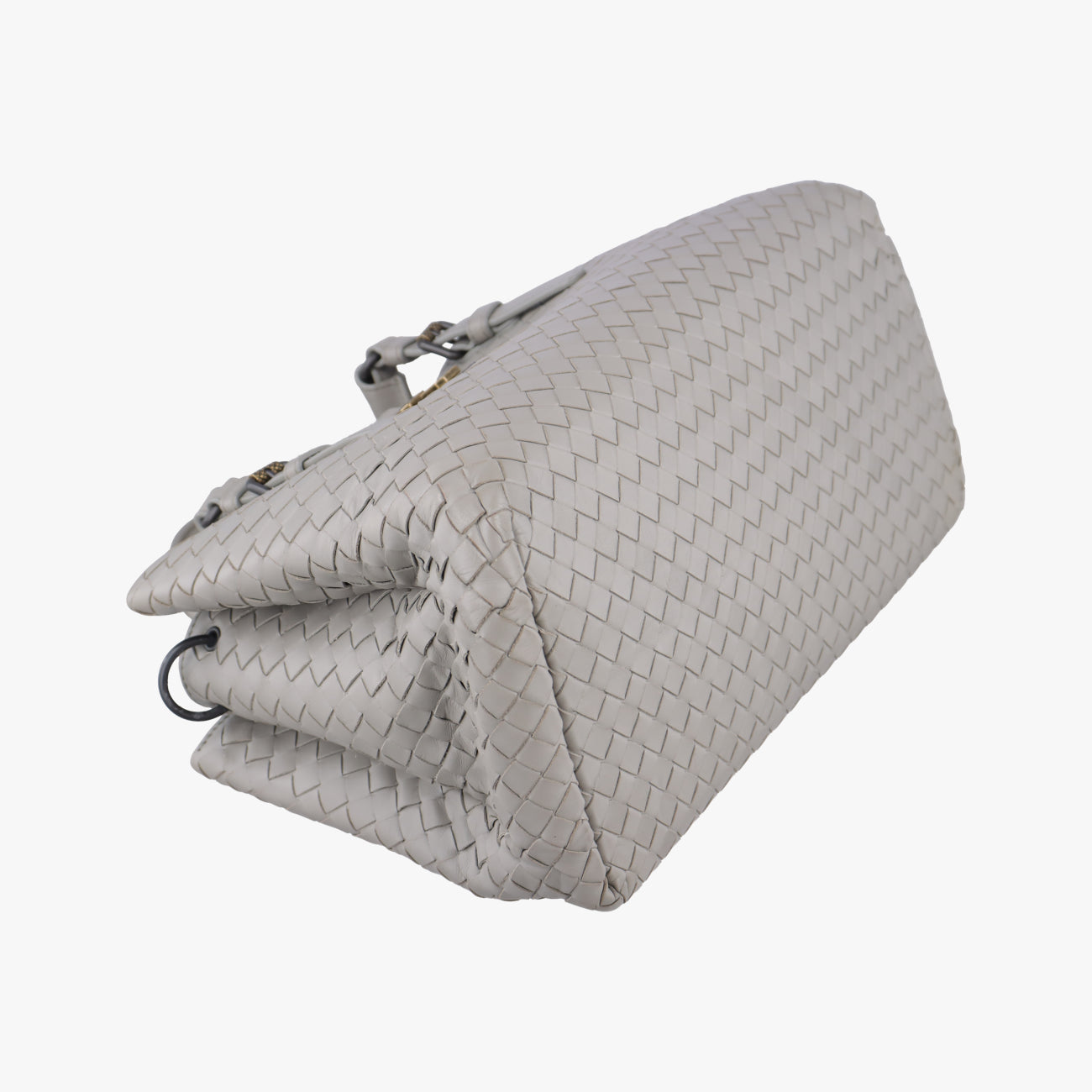 Roma Intrecciato Grey lambskin B07264524Kローマ イントレチャート グレー ラムスキン B07264524K