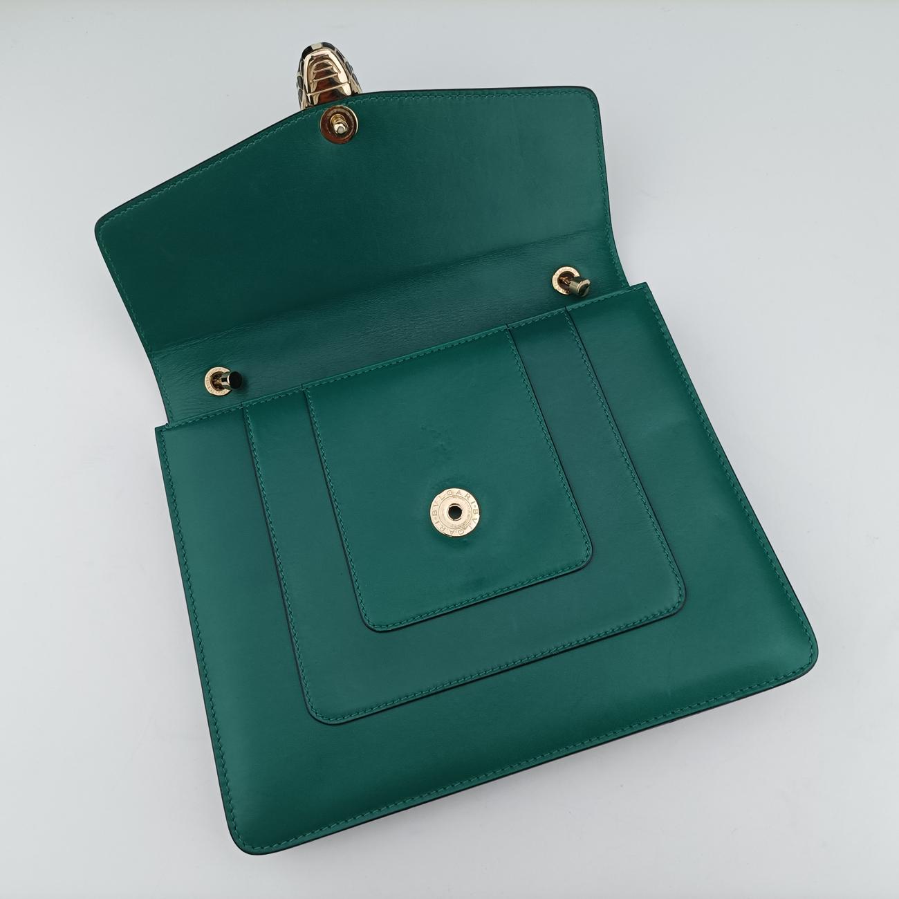 Serpenti Forever Green leather MM.M13.34566セルペンティ フォーエバー グリーン レザー MM.M13.34566