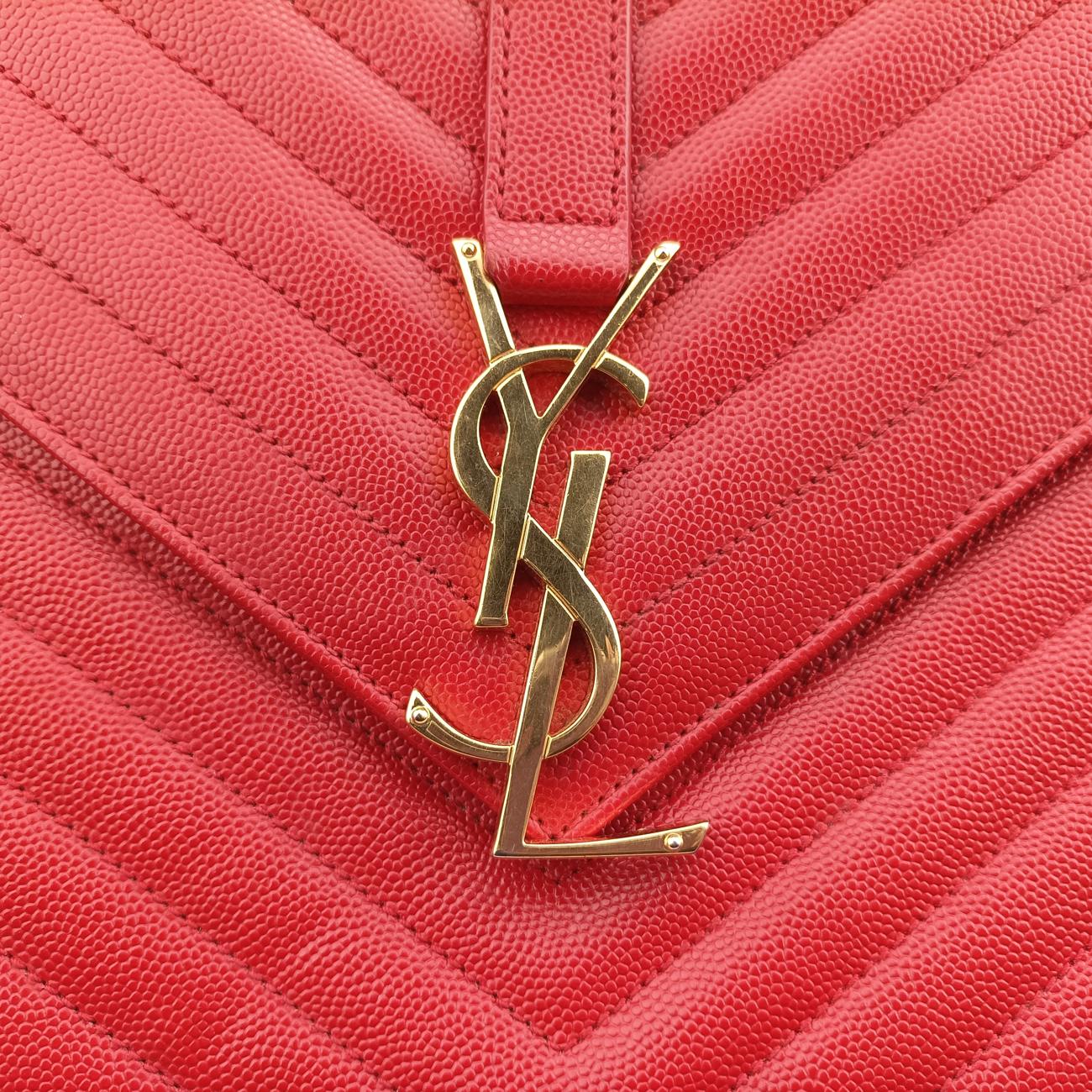 ENVELOPE Red Cavier skin 354118 ARS354118.0314モノグラム レッド キャビアスキン 354118 ARS354118.0314