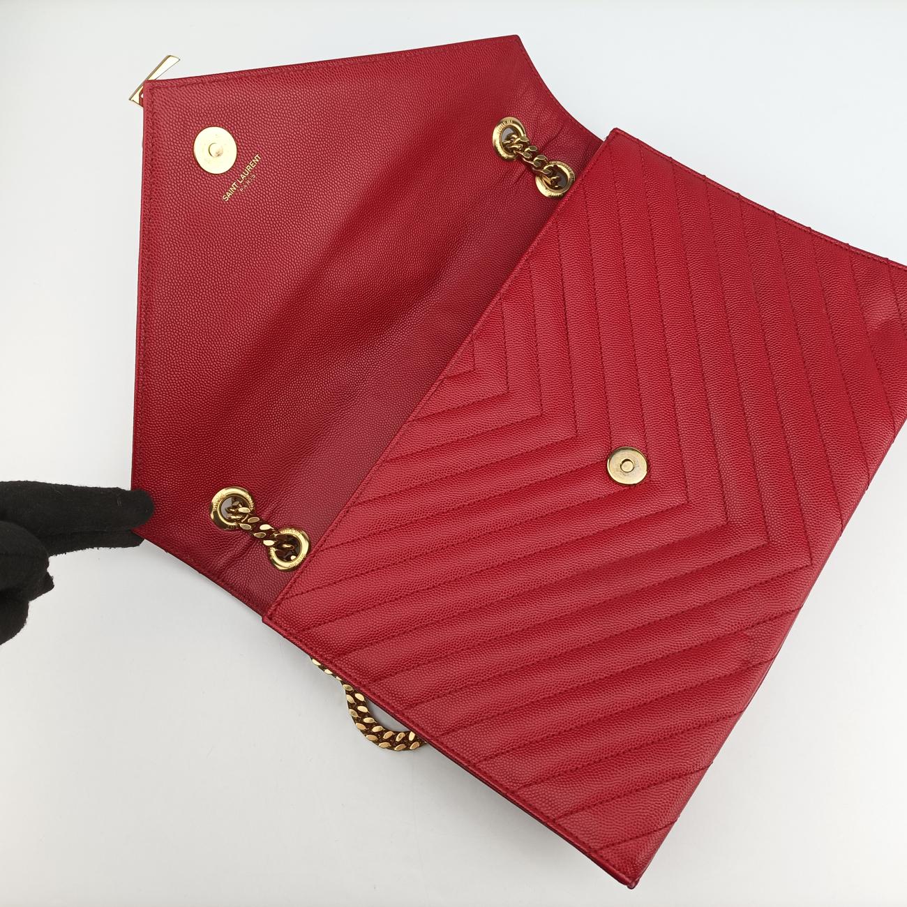 ENVELOPE Red Cavier skin 354118 ARS354118.0314モノグラム レッド キャビアスキン 354118 ARS354118.0314