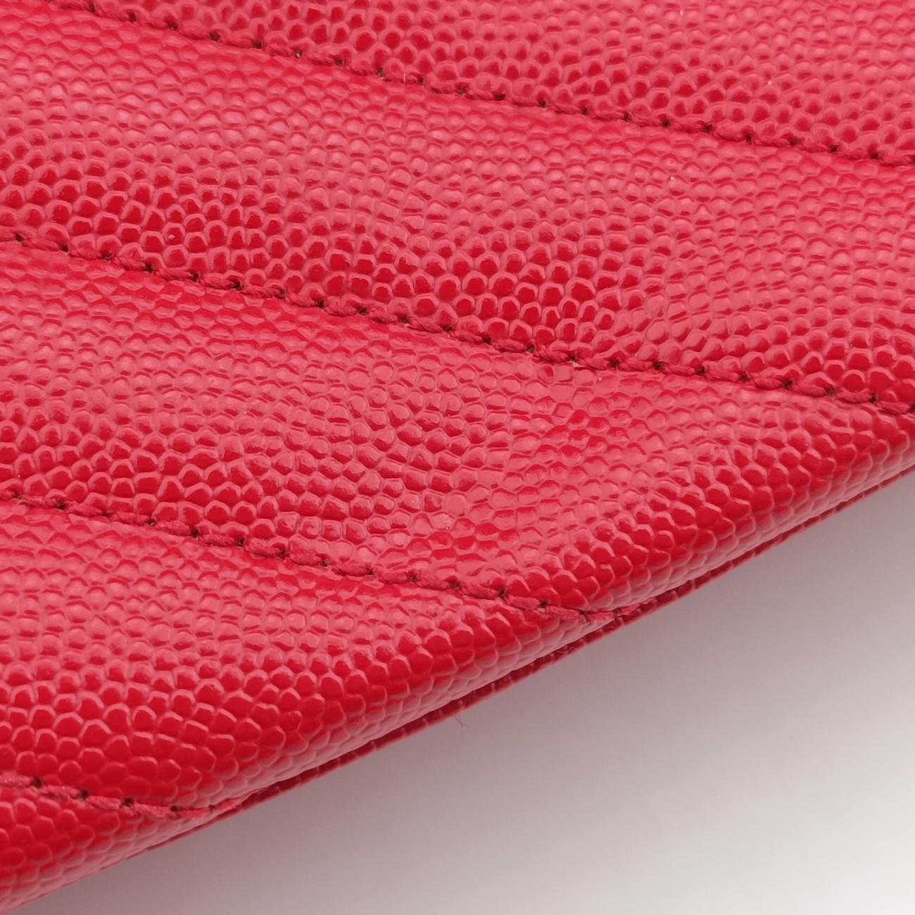 ENVELOPE Red Cavier skin 354118 ARS354118.0314モノグラム レッド キャビアスキン 354118 ARS354118.0314