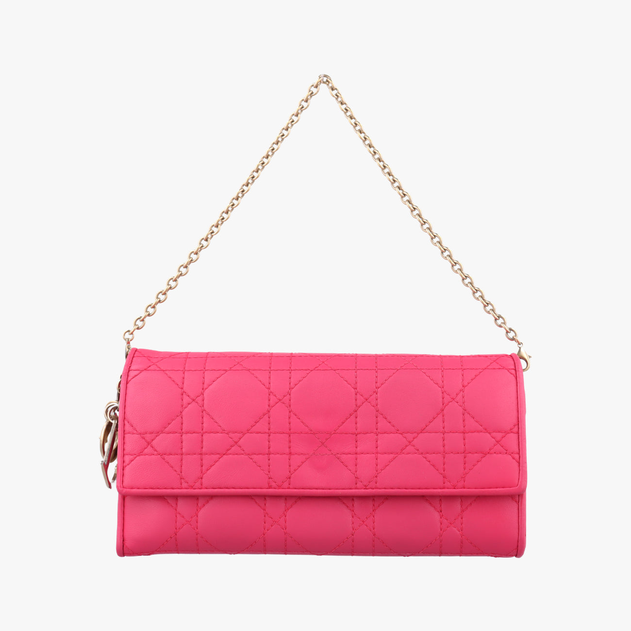 Lady Dior cannage Pink lambskin 02-LU-0172レディディオール カナージュ ピンク ラムスキン 02-LU-0172