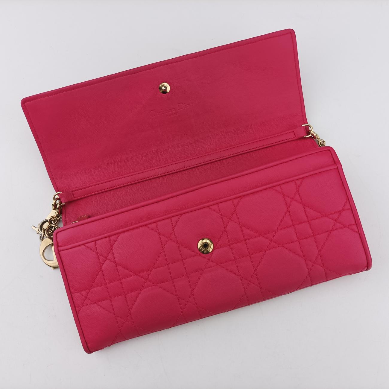 Lady Dior cannage Pink lambskin 02-LU-0172レディディオール カナージュ ピンク ラムスキン 02-LU-0172