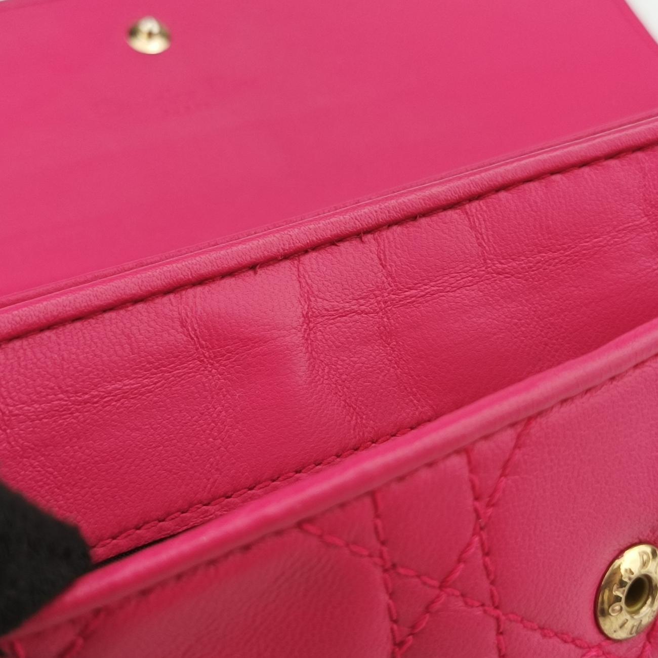 Lady Dior cannage Pink lambskin 02-LU-0172レディディオール カナージュ ピンク ラムスキン 02-LU-0172