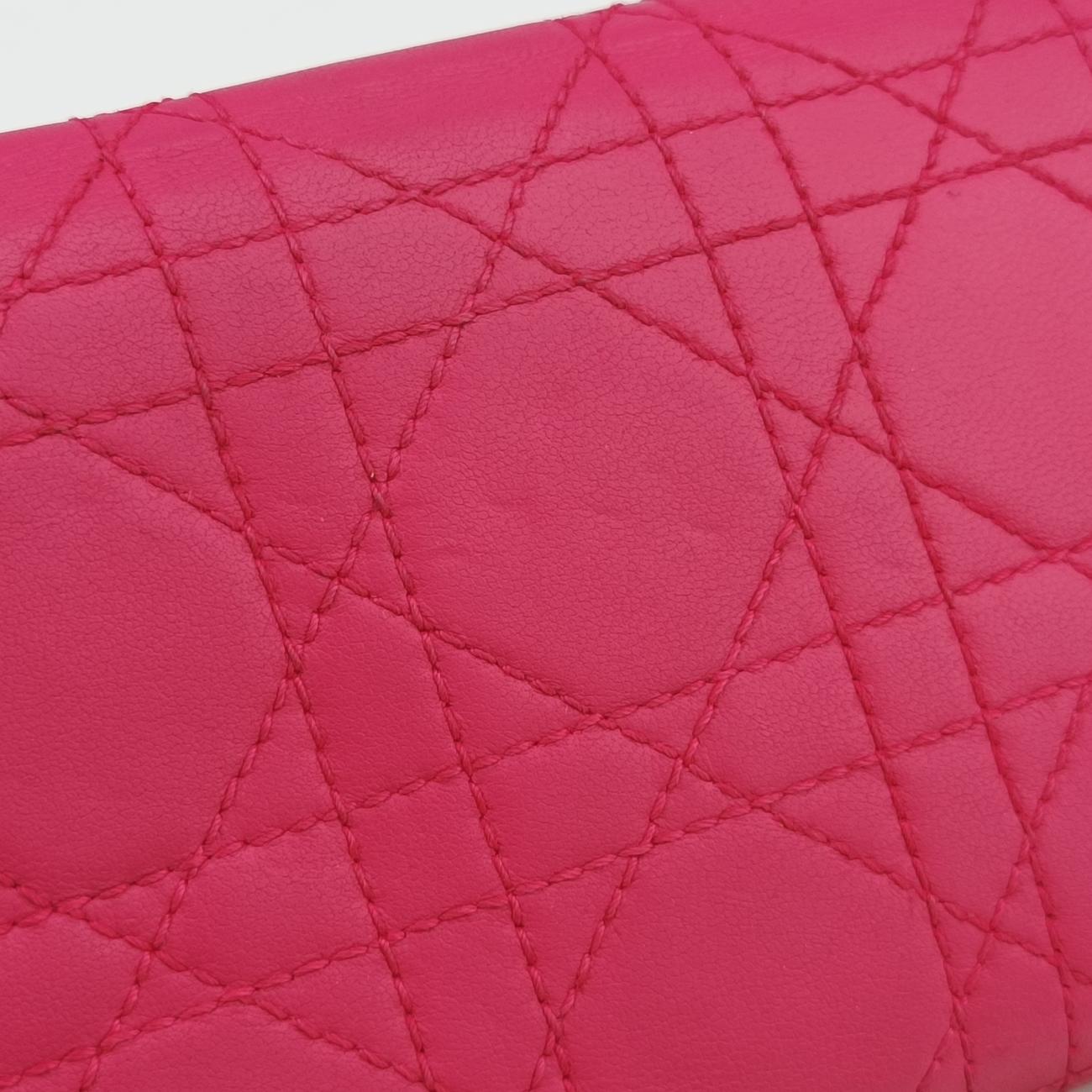 Lady Dior cannage Pink lambskin 02-LU-0172レディディオール カナージュ ピンク ラムスキン 02-LU-0172