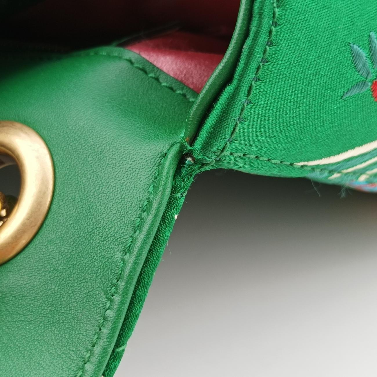 GG Marmont Green×Multicolour silk 443496 D021916302GGマーモント グリーン×マルチカラー シルク 443496 D021916302