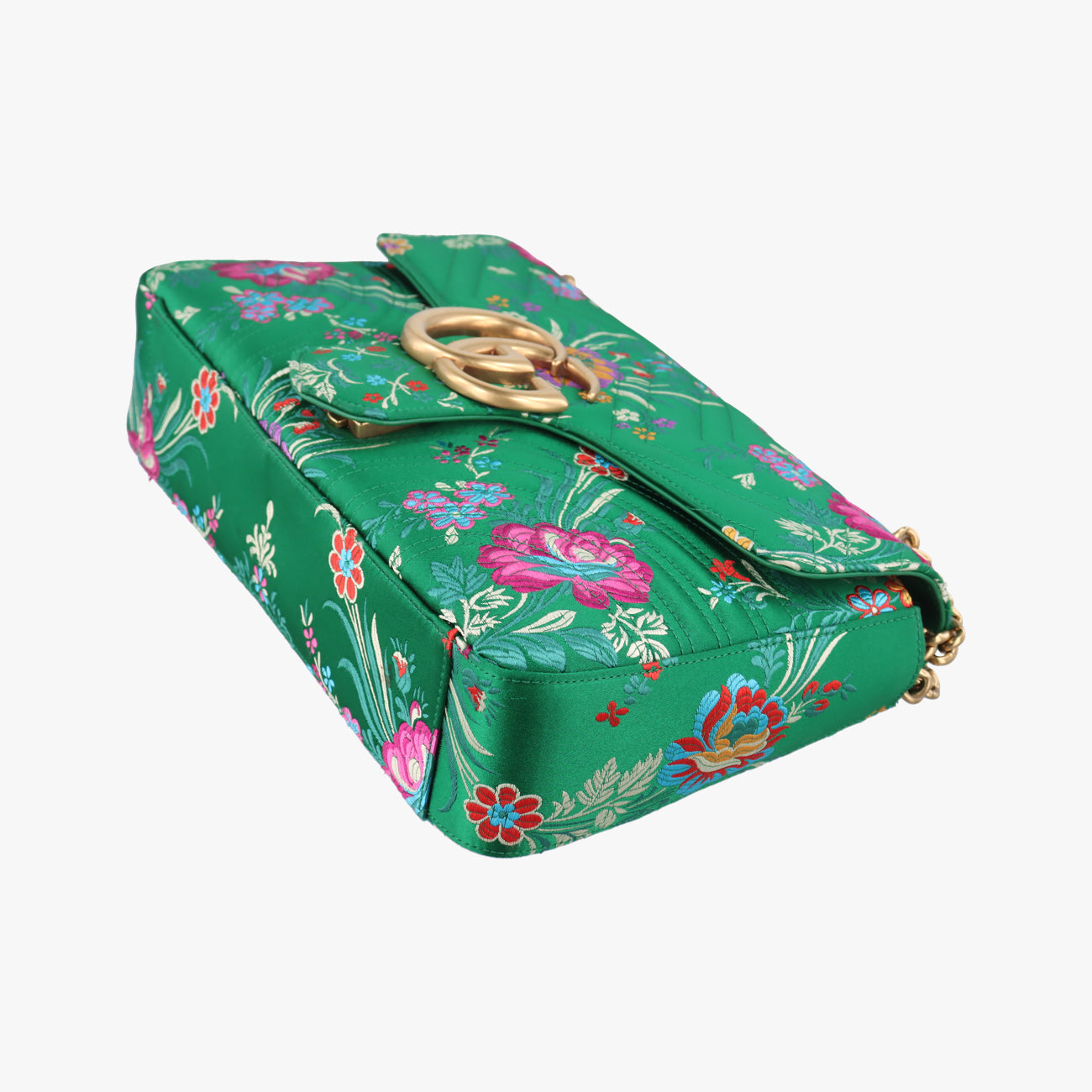 GG Marmont Green×Multicolour silk 443496 D021916302GGマーモント グリーン×マルチカラー シルク 443496 D021916302