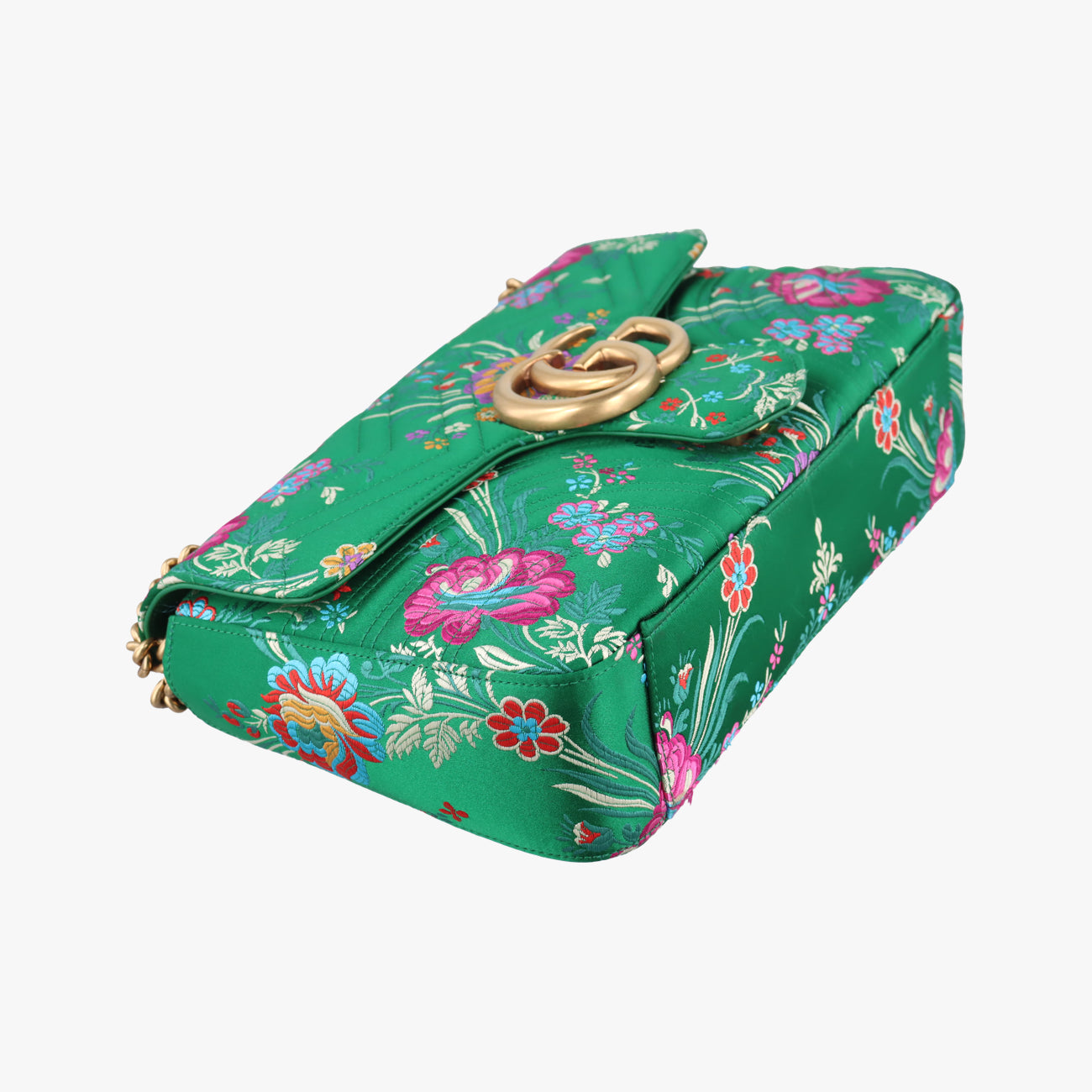 GG Marmont Green×Multicolour silk 443496 D021916302GGマーモント グリーン×マルチカラー シルク 443496 D021916302