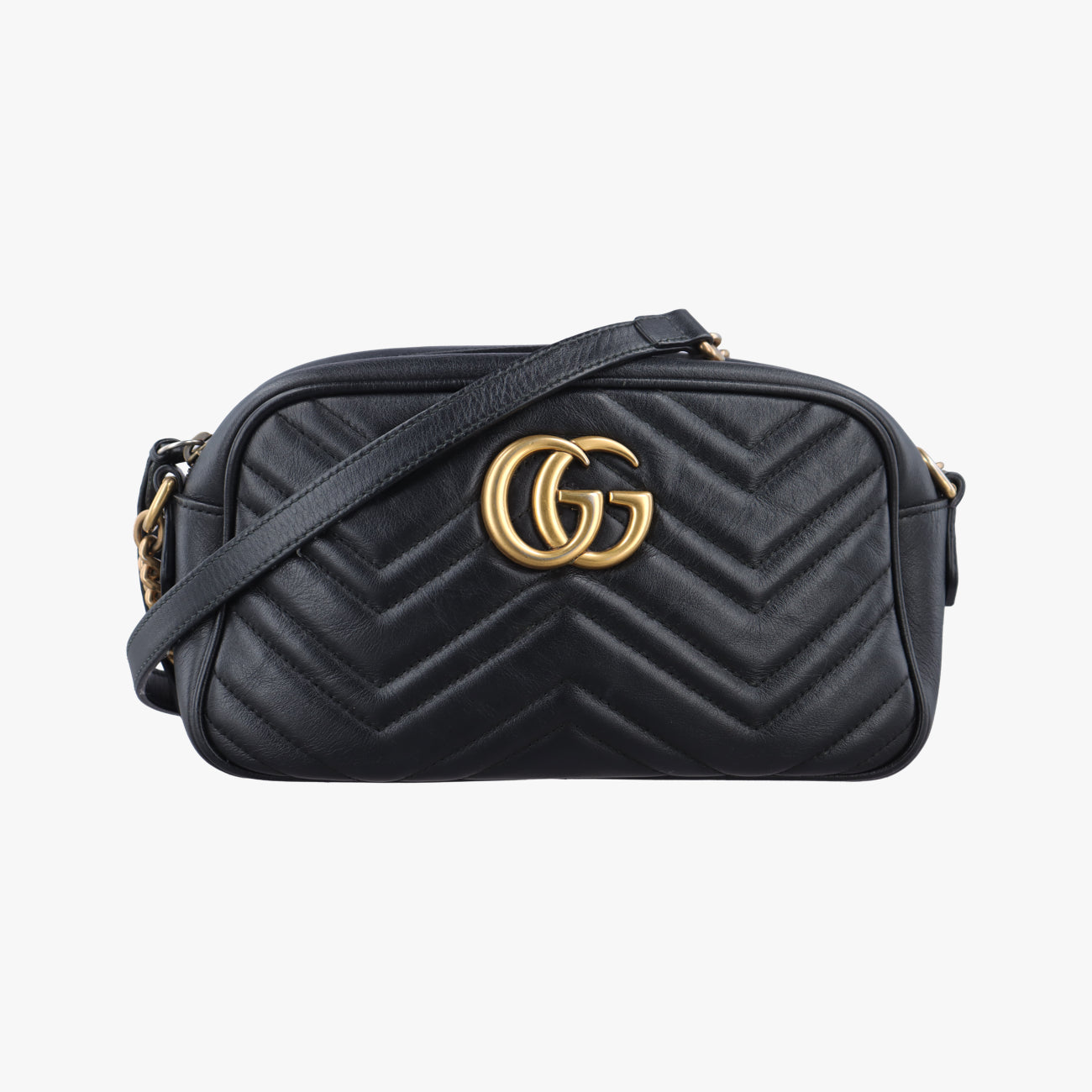 GG Marmont Black Leather 447632 C024512307GGマーモント ブラック レザー 447632 C024512307