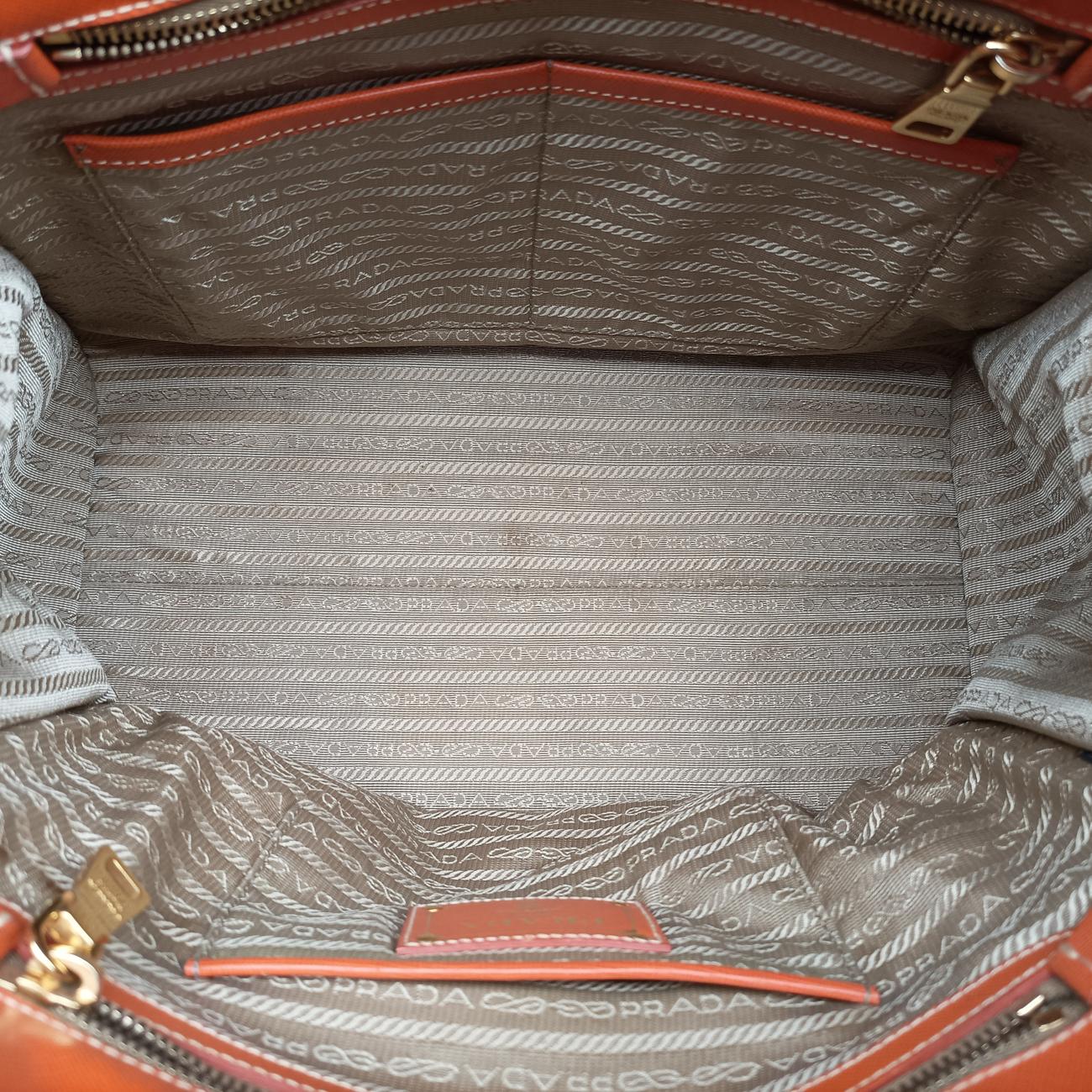 logo jacquard Orange×beige Fabric × SAFFIANO Leather 194ロゴジャガード オレンジ×ベージュ ファブリック×サフィアーノレザー 194