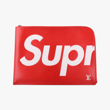 Pochette Jour GM Supreme Collaboration ROUGE×white epi M67722 TN1197ポシェット ジュール GM シュプリーム コラボ ルージュ×ホワイト エピ M67722 TN1197