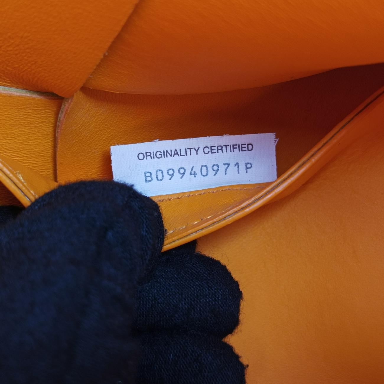 THE ARCO Tote Yellow lambskin B09940971Pスモールザ アルコトート イエロー ラムスキン B09940971P