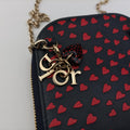 Phone Holder Heart Navy×Red Leather 43-MA-0231フォンホルダー スマホケース ハート ネイビー×レッド レザー 43-MA-0231