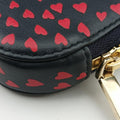 Phone Holder Heart Navy×Red Leather 43-MA-0231フォンホルダー スマホケース ハート ネイビー×レッド レザー 43-MA-0231