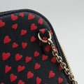 Phone Holder Heart Navy×Red Leather 43-MA-0231フォンホルダー スマホケース ハート ネイビー×レッド レザー 43-MA-0231
