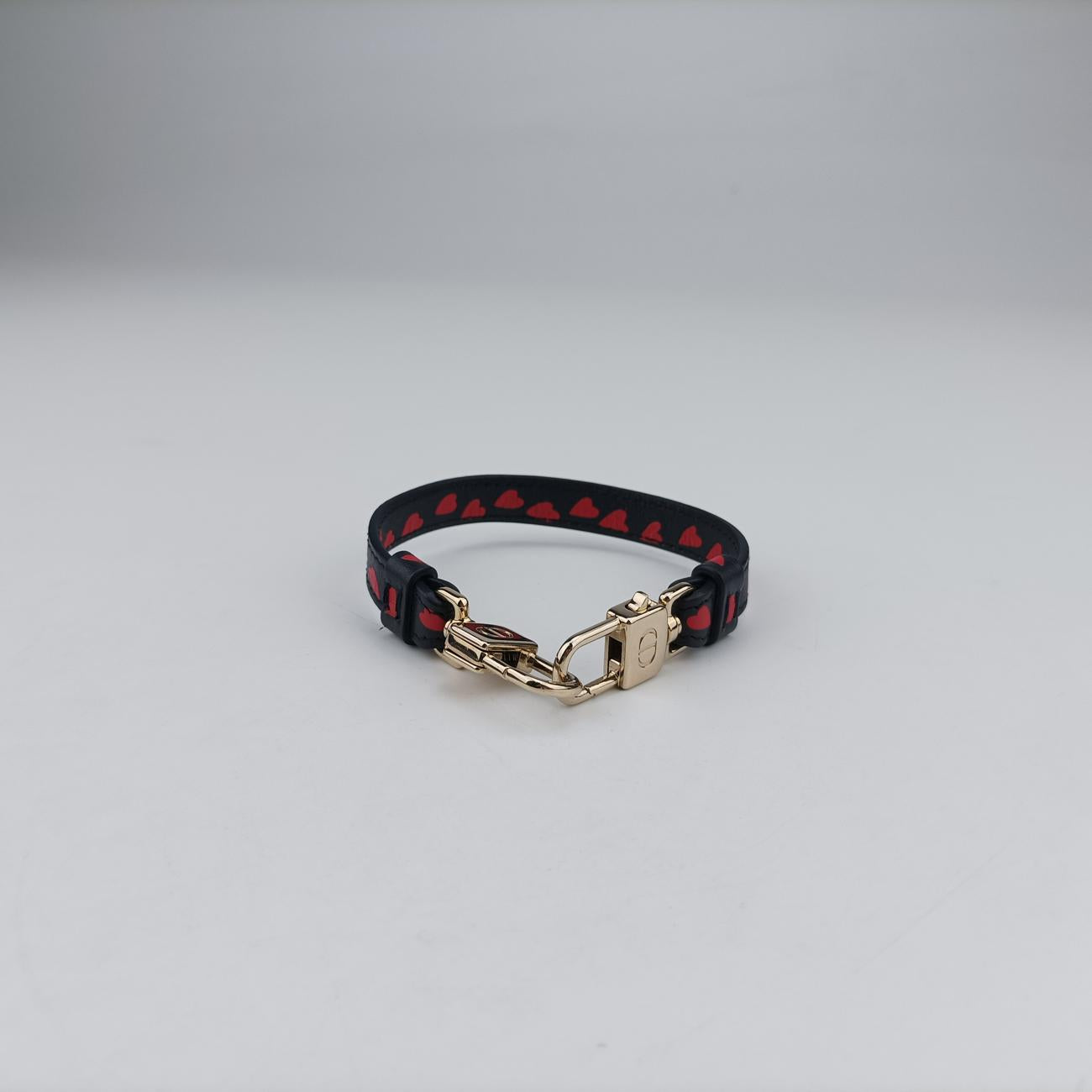 Phone Holder Heart Navy×Red Leather 43-MA-0231フォンホルダー スマホケース ハート ネイビー×レッド レザー 43-MA-0231