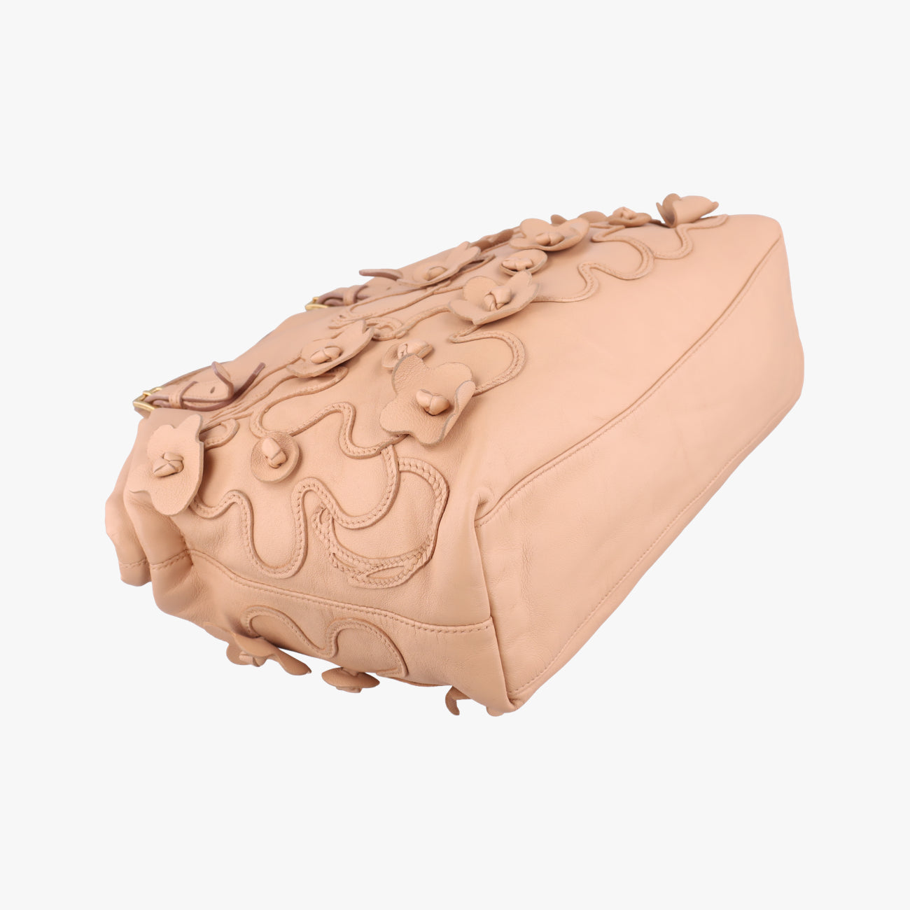 floral embellishments Pink leather 104フローラル エンベリッシュメント ピンク レザー 104