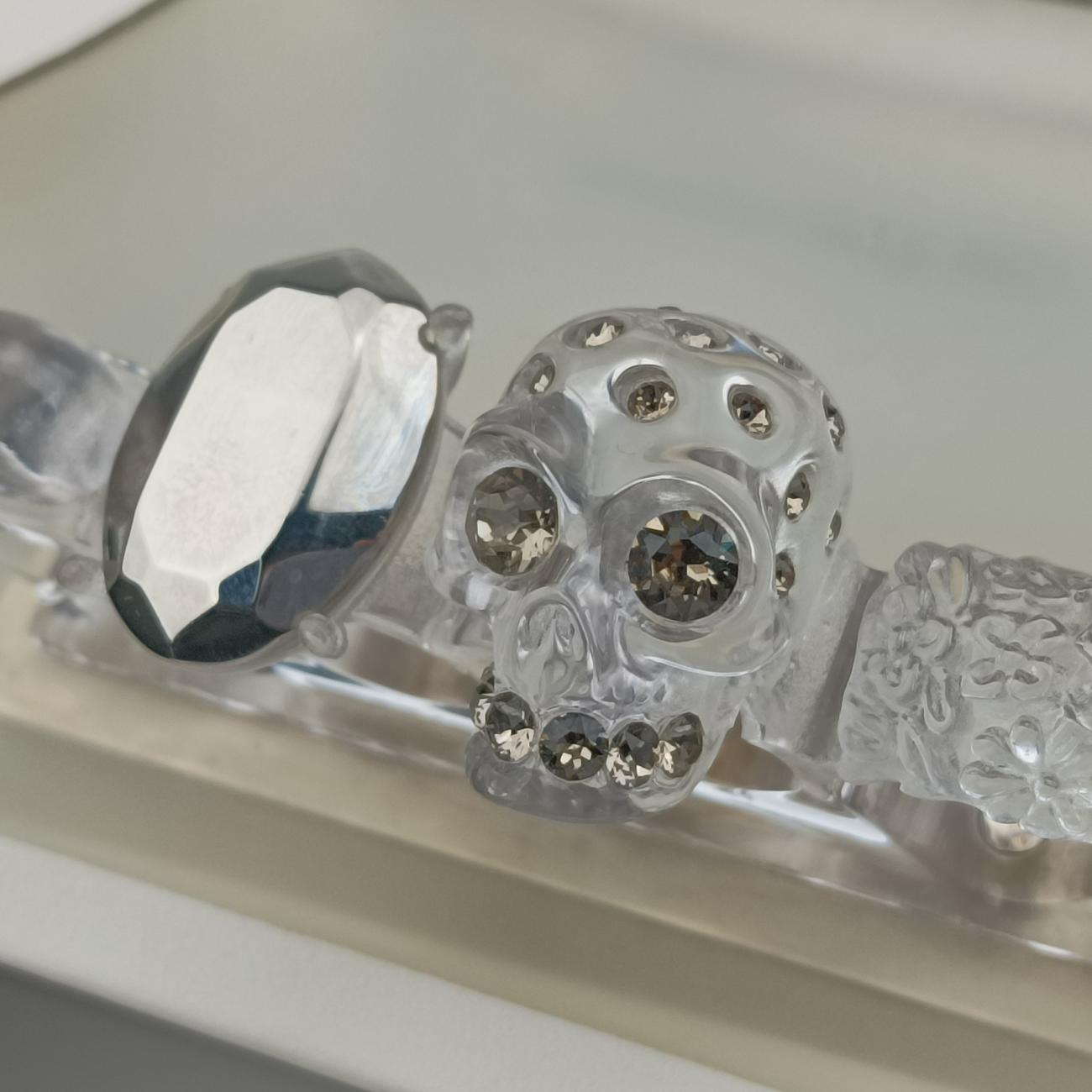 Mini Jeweled Satchel Clear PVC ミニジュエルドサッチェル クリア PVC 