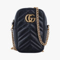 GG Marmont Black Leather 598597 GGマーモント ブラック レザー 598597 