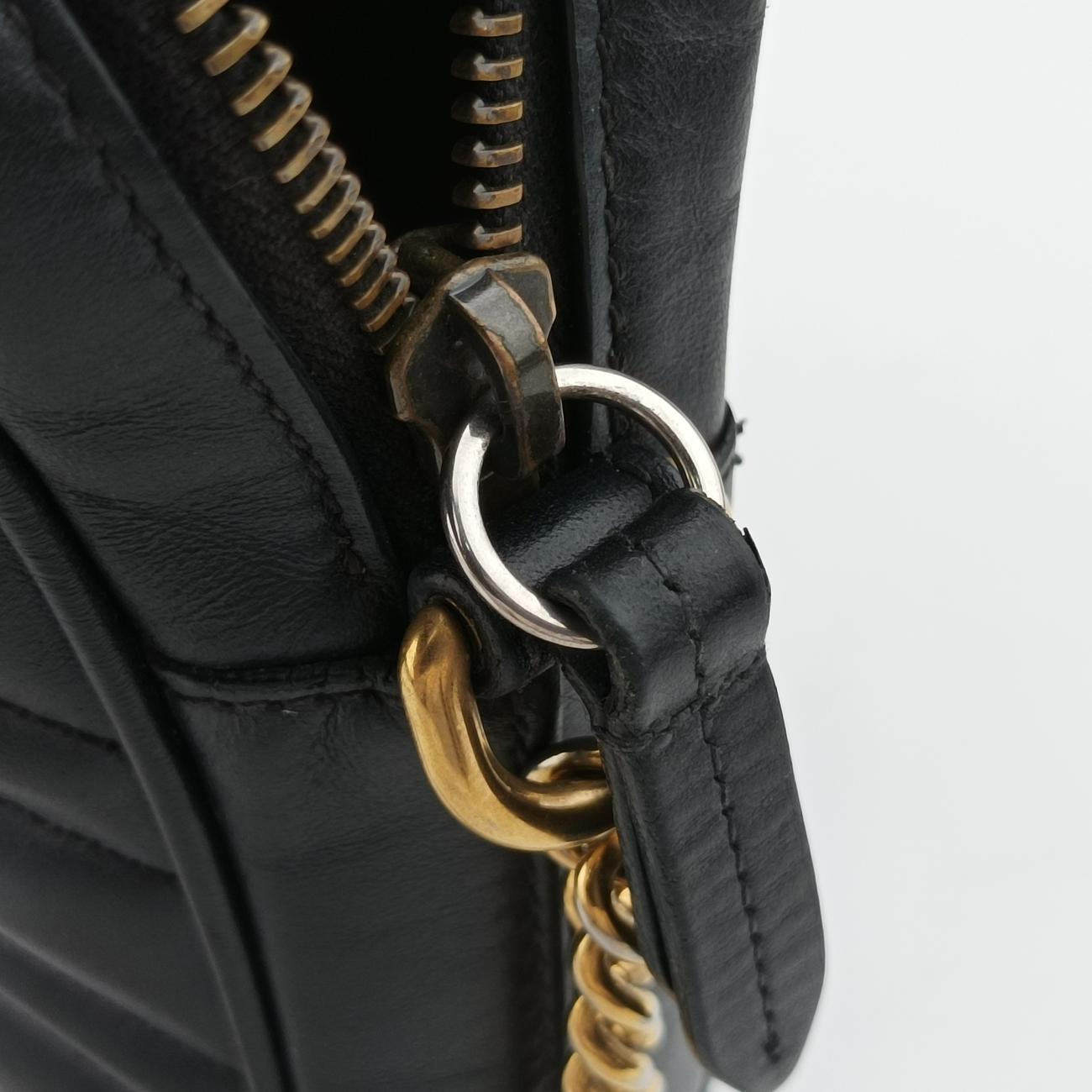 GG Marmont Black Leather 598597 GGマーモント ブラック レザー 598597 