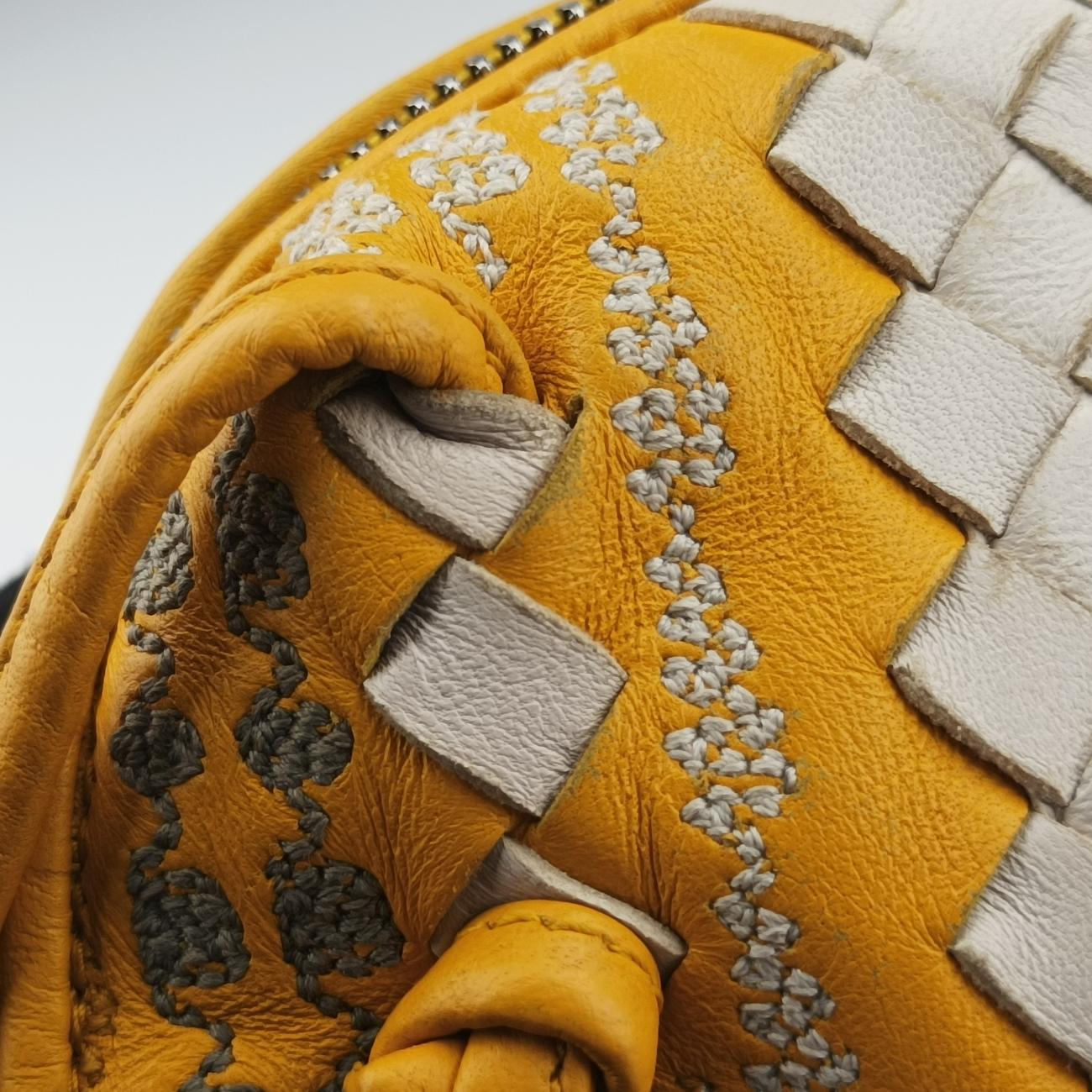 Intrecciato yellow×Multicolour lambskin B07546004Vイントレチャート イエロー×マルチカラー ラムスキン B07546004V