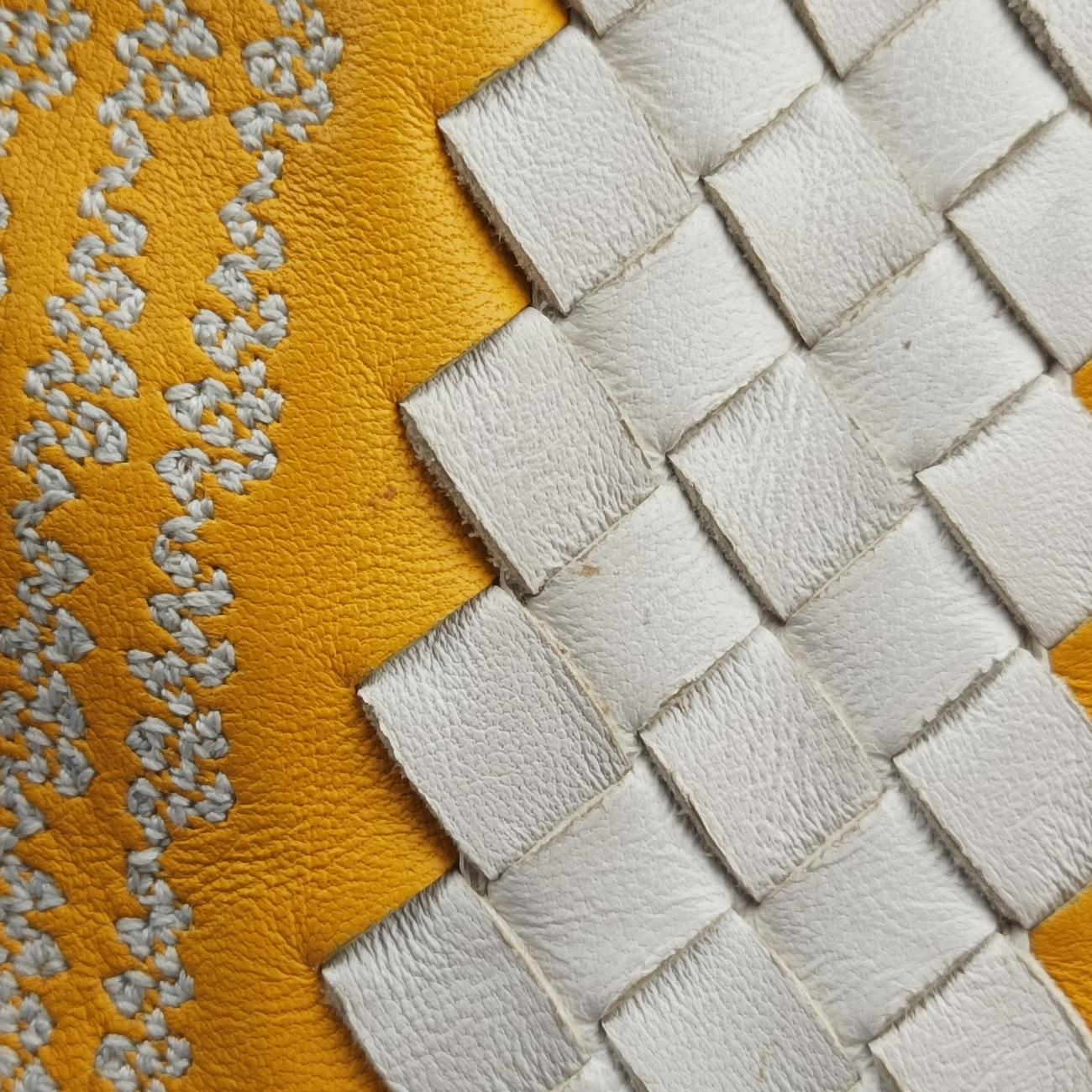 Intrecciato yellow×Multicolour lambskin B07546004Vイントレチャート イエロー×マルチカラー ラムスキン B07546004V