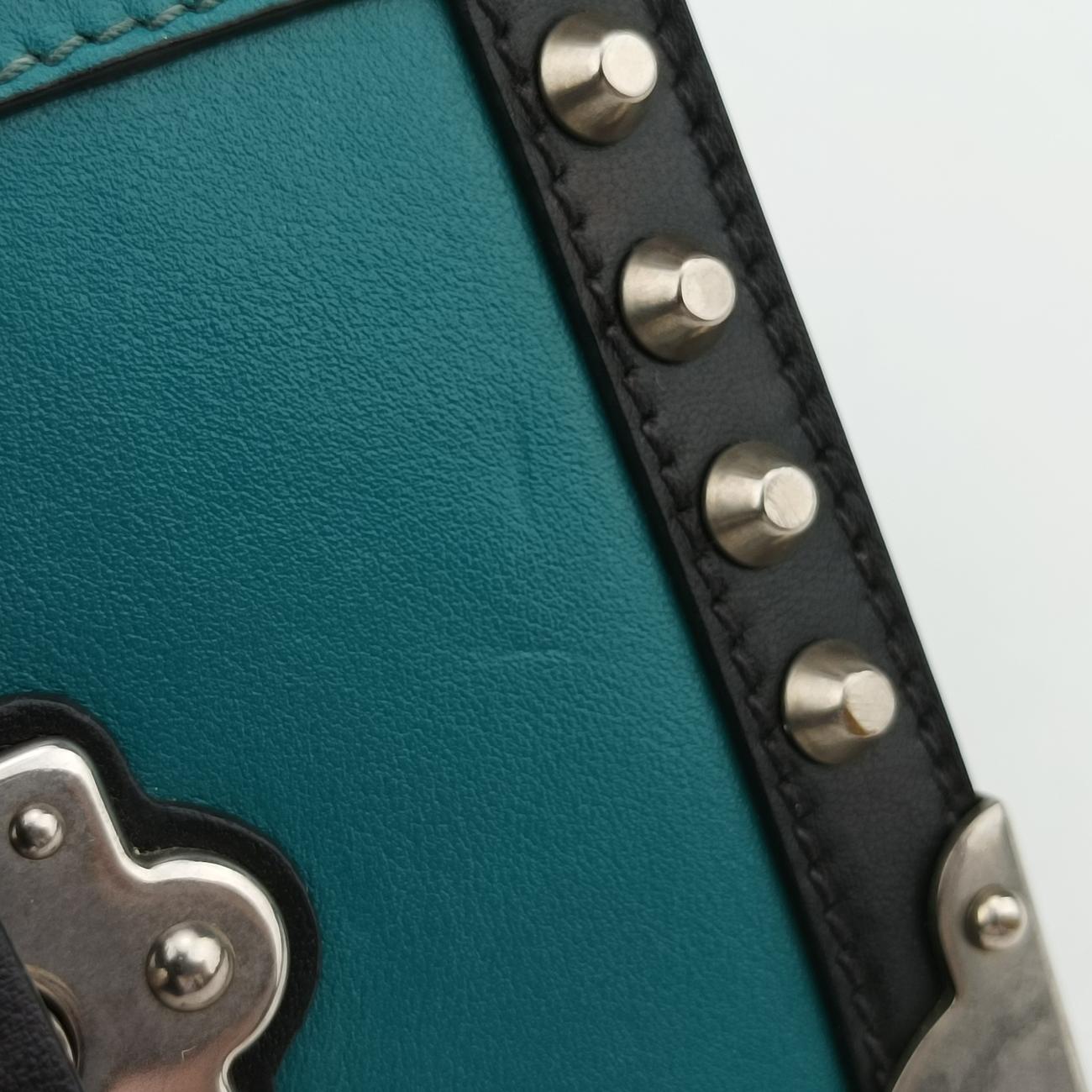 Cahier Green×Black Leather 1BH018 25カイエ グリーン×ブラック レザー 1BH018 25