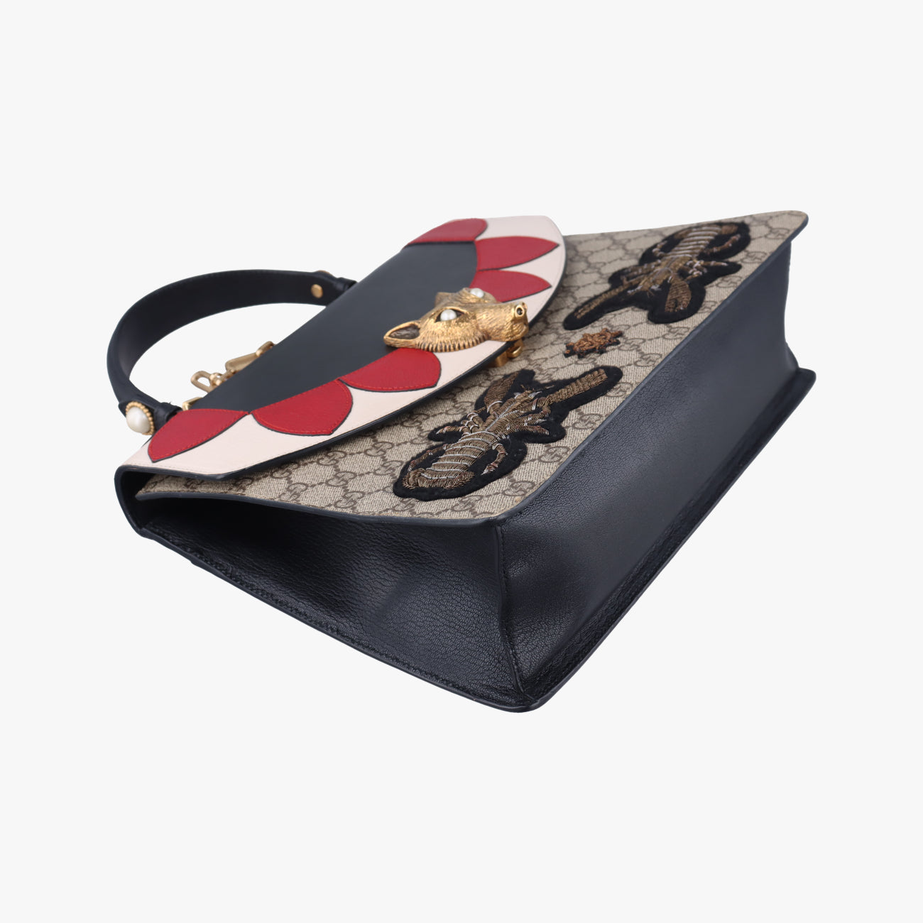 GG Supreme  Fox Beige×Multicolour PVC coated canvas x leather 466432 I021575075GG スプリームフォックス ベージュ×マルチカラー PVCコーティングキャンバス×レザー 466432 I021575075