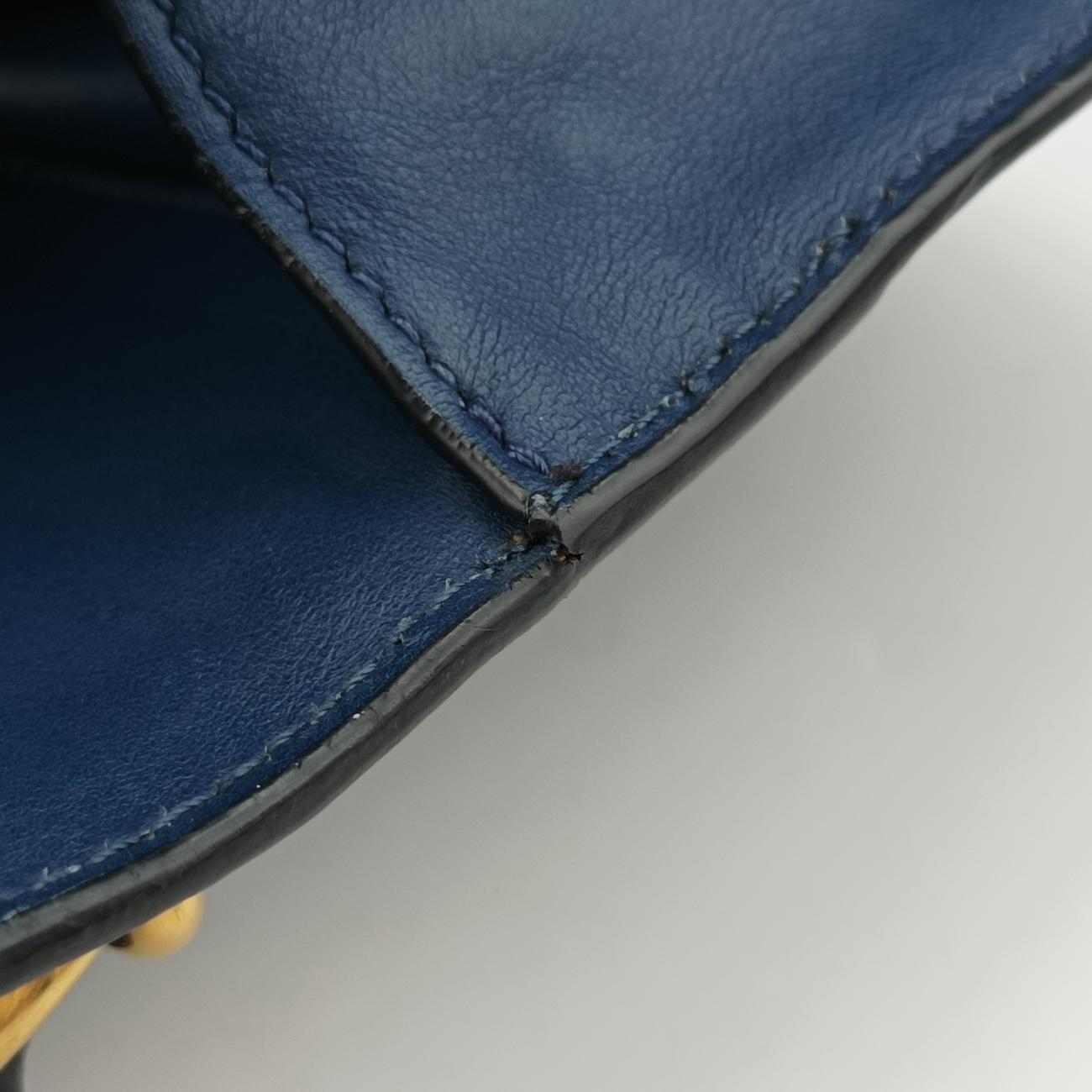 Cahier Blue×Black Leather 1BD045 25カイエ ブルー×ブラック レザー 1BD045 25