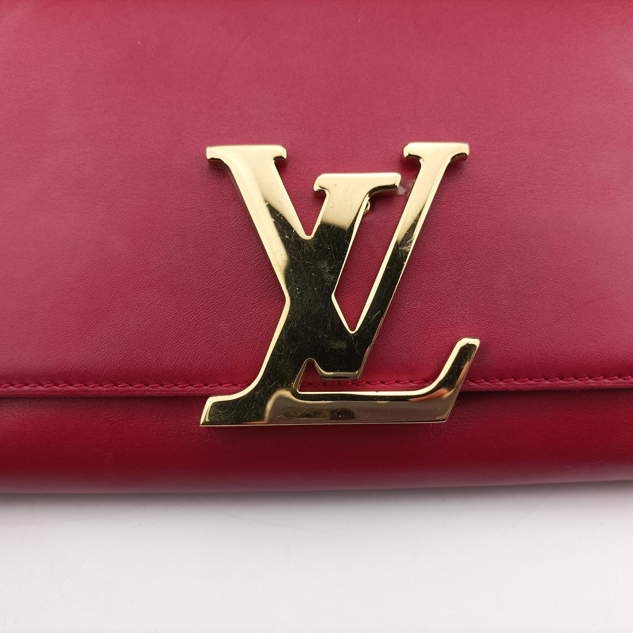 LOUISE MM Rose Leather PL2134ルイーズMM ローズレッド レザー PL2134