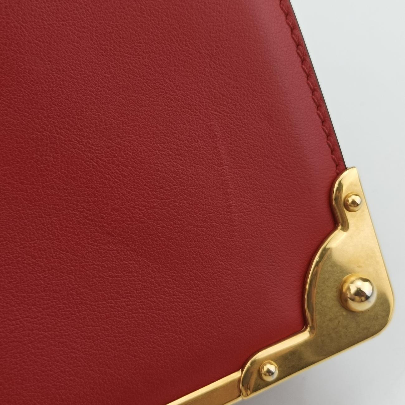 Cahier Red×black Leather 1BD045 25カイエ レッド×ブラック レザー 1BD045 25