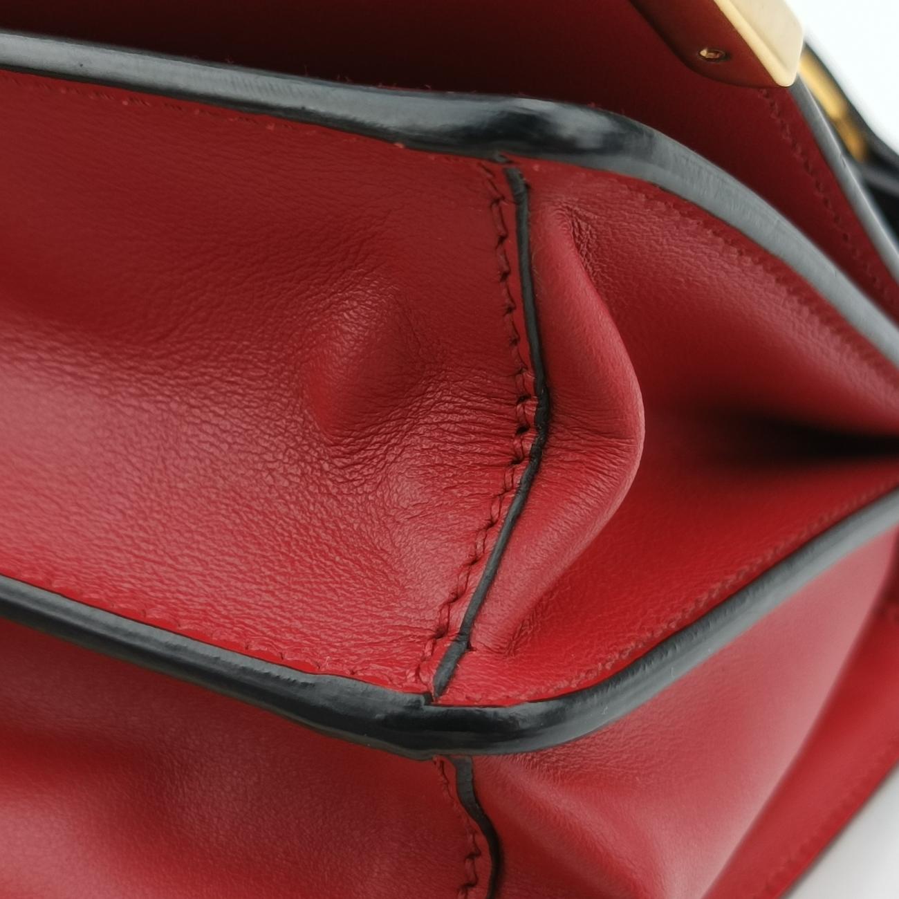 Cahier Red×black Leather 1BD045 25カイエ レッド×ブラック レザー 1BD045 25