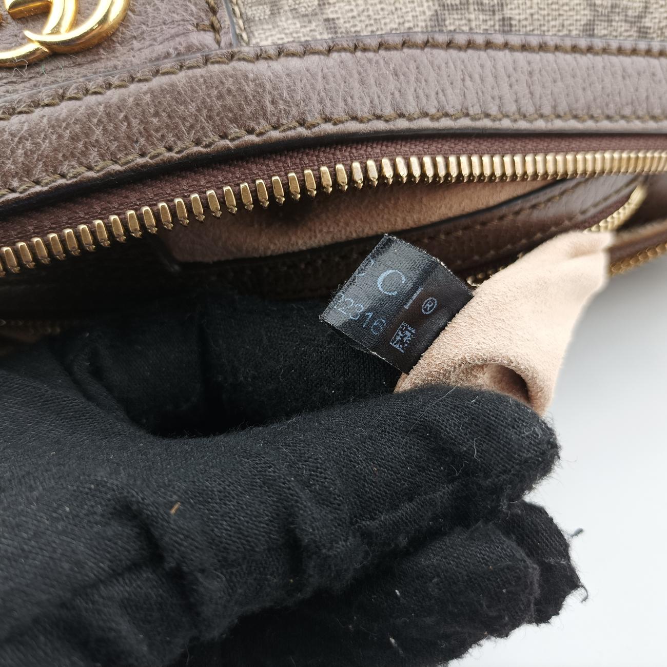 Ophidia GG Small Brown PVC coated canvas 524532 A025022316オフィディア GG スモール ブラウン PVCコーティングキャンバス 524532 A025022316