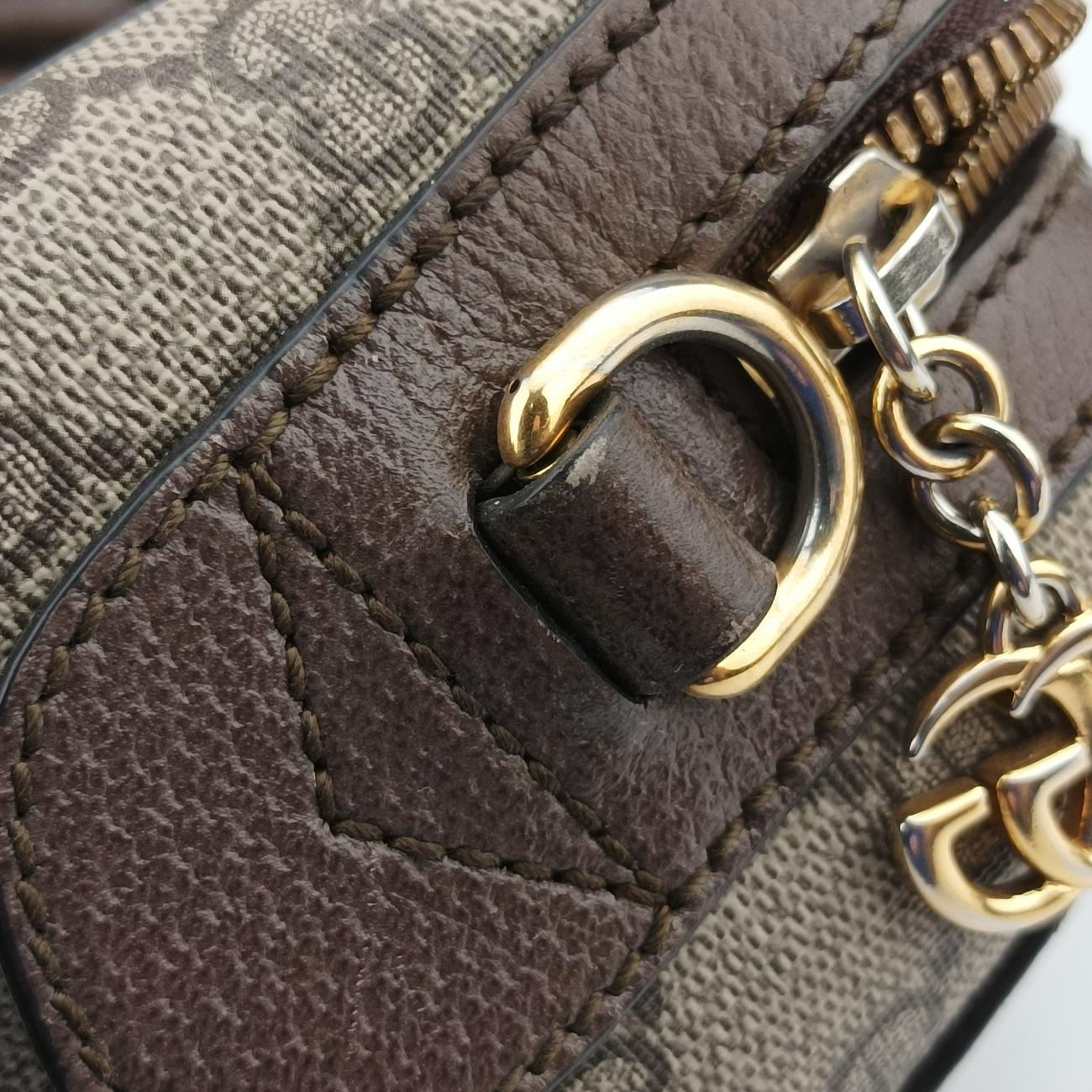 Ophidia GG Small Brown PVC coated canvas 524532 A025022316オフィディア GG スモール ブラウン PVCコーティングキャンバス 524532 A025022316