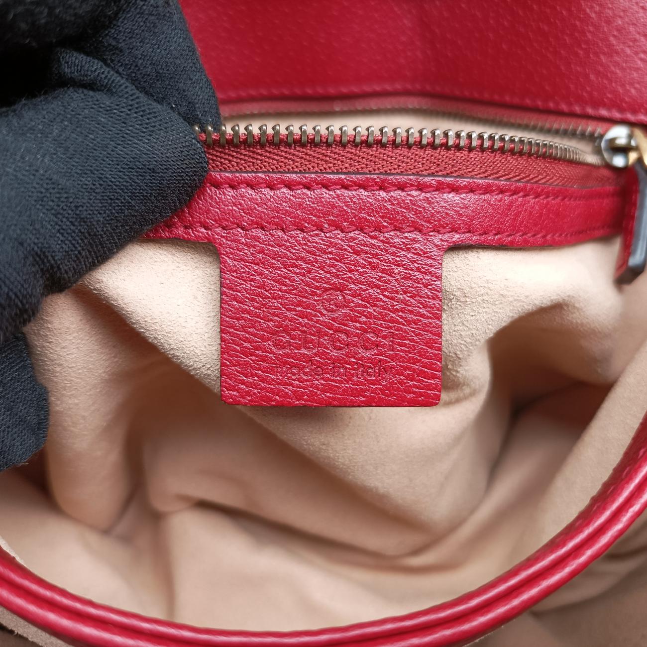 Queen Margaret Beige×Red×Multicolour PVC coated canvas×Leather 524356 I024818155クイーン マーガレット ベージュ×レッド×マルチカラー PVCコーティングキャンバス×レザー 524356 I024818155