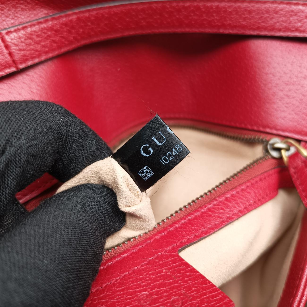 Queen Margaret Beige×Red×Multicolour PVC coated canvas×Leather 524356 I024818155クイーン マーガレット ベージュ×レッド×マルチカラー PVCコーティングキャンバス×レザー 524356 I024818155