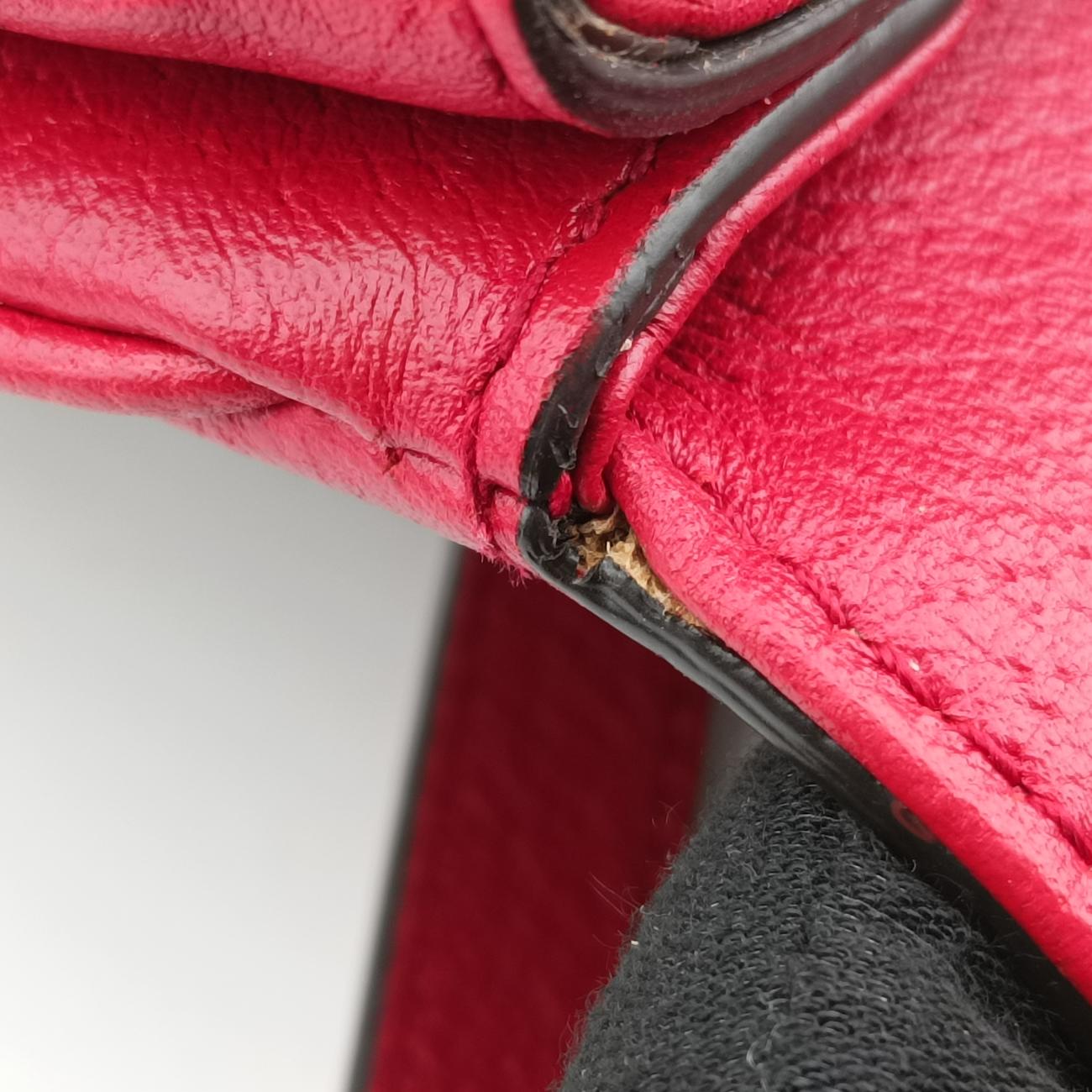 Queen Margaret Beige×Red×Multicolour PVC coated canvas×Leather 524356 I024818155クイーン マーガレット ベージュ×レッド×マルチカラー PVCコーティングキャンバス×レザー 524356 I024818155