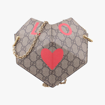 heart Brown×Red PVC coated canvas 678131 G036832647ハート ブラウン×レッド PVCコーティングキャンバス 678131 G036832647