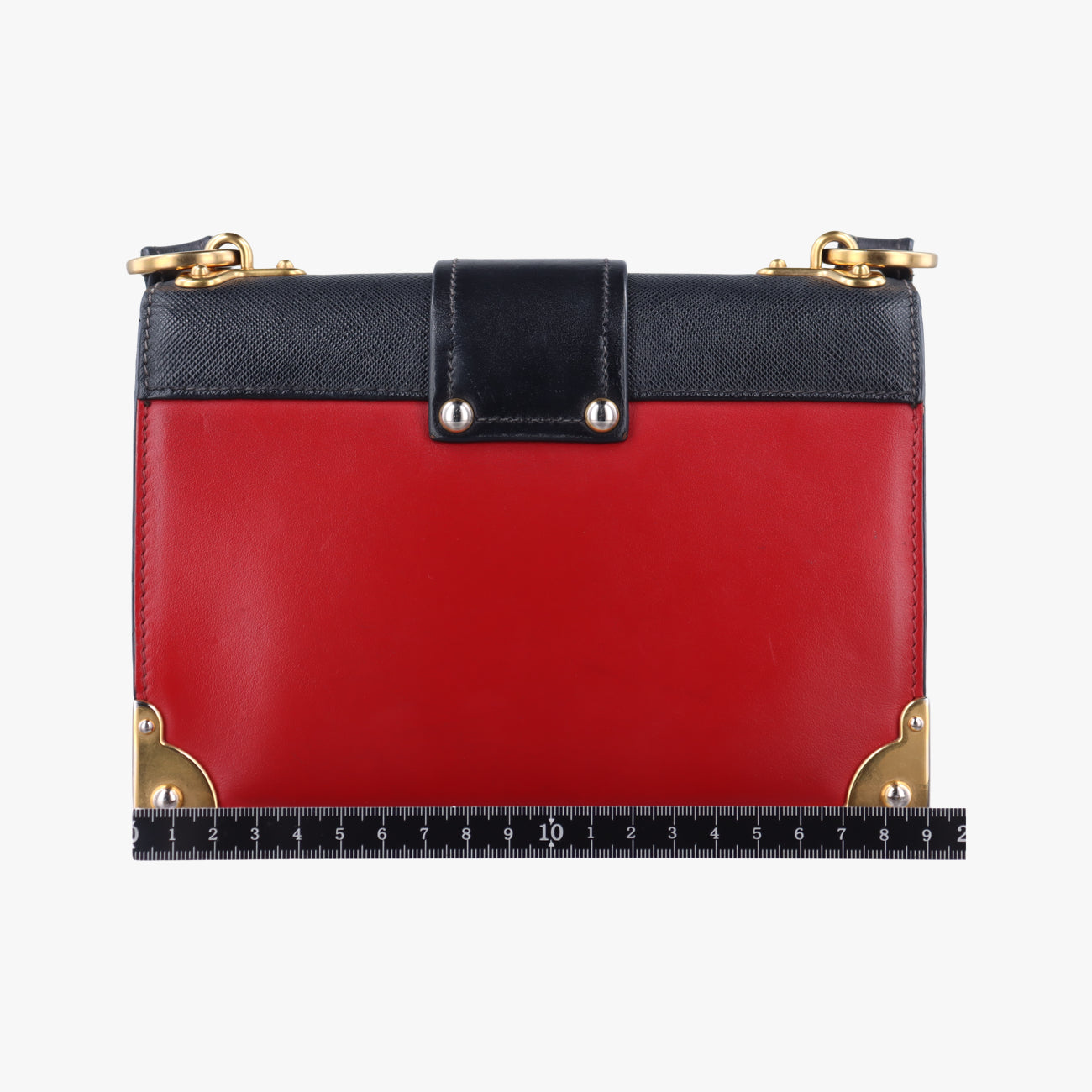 Cahier Red x Black Leather 1BD045 25 Pカイエ レッド×ブラック レザー×サフィアーノレザー 1BD045 25 P