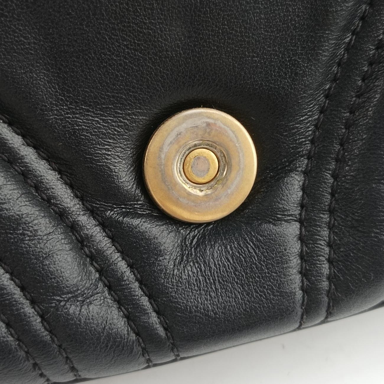 GG Marmont Black Leather 498100 A025542491GGマーモント ブラック レザー 498100 A025542491