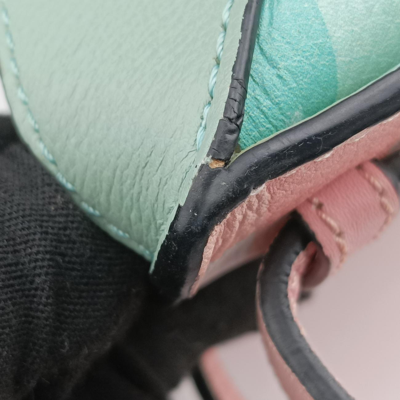 Hammock pink×green×white Leather 011804ハンモック ピンク×グリーン×ホワイト レザー 011804