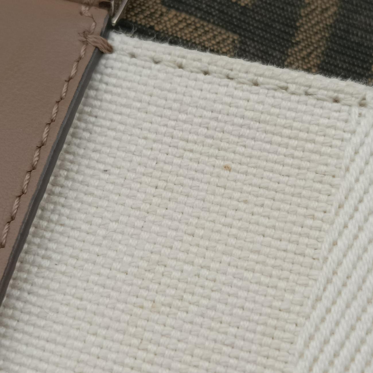 FF Logo Baguette slim Brown×white canvas 7M0295 7M0295 AB50 208-0397バゲット スリム ブラウン×ホワイト キャンバス 7M0295 7M0295 AB50 208-0397