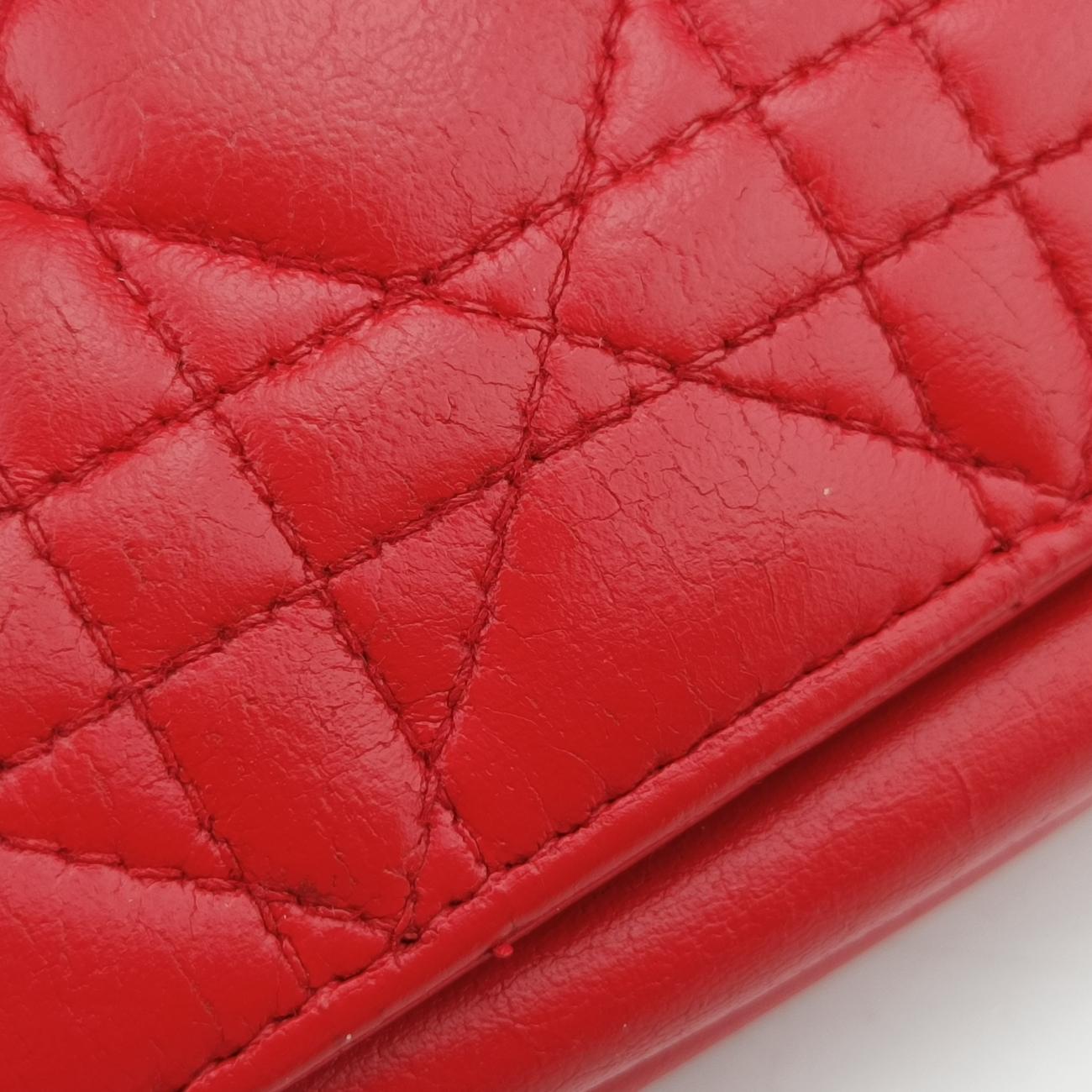 Dioraddict Red lambskin 09-BO-0118ディオールアディクト レッド ラムスキン 09-BO-0118