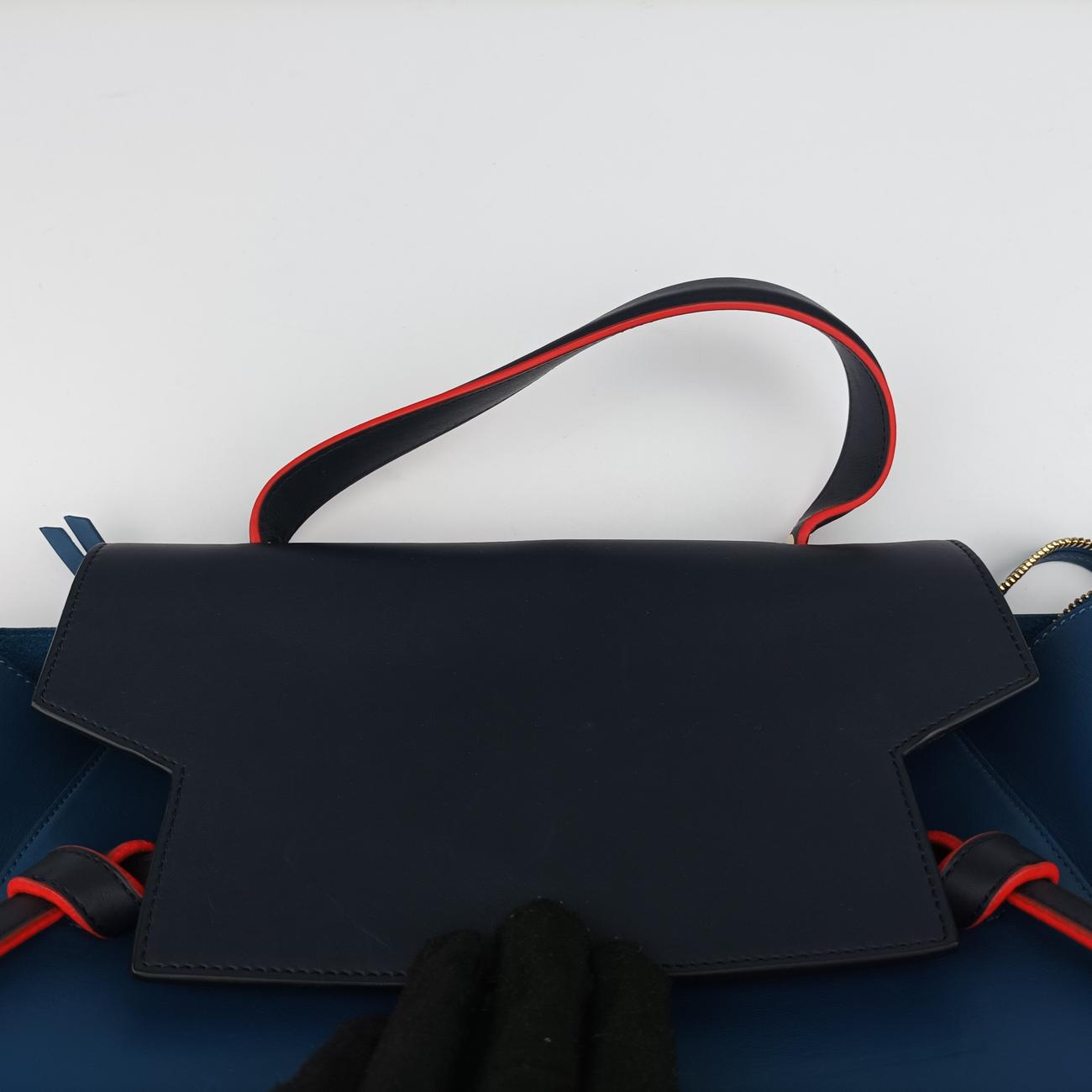 Belt mini Blue x Red x Navy Leather U-MP-0125ベルト ミニ ブルー×レッド×ネイビー レザー U-MP-0125