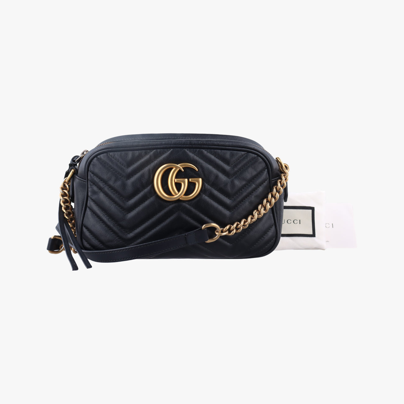 GG Marmont Black Leather 447632 F027243902GGマーモント ブラック レザー 447632 F027243902