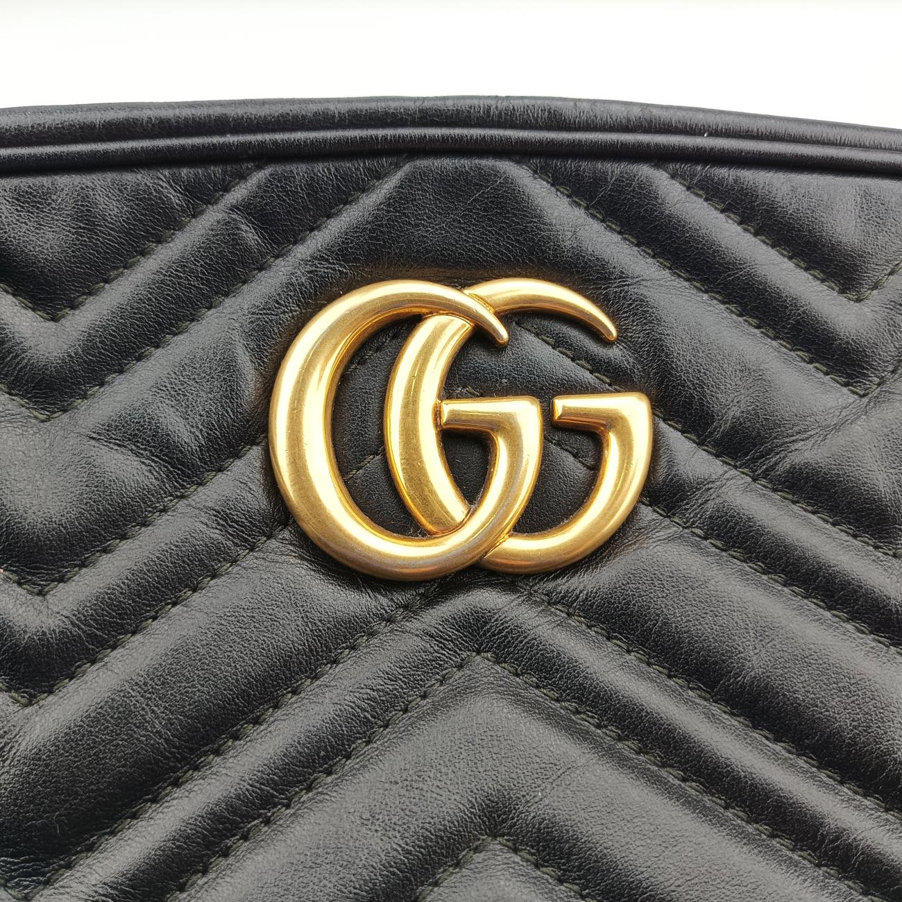GG Marmont Black Leather 447632 F027243902GGマーモント ブラック レザー 447632 F027243902