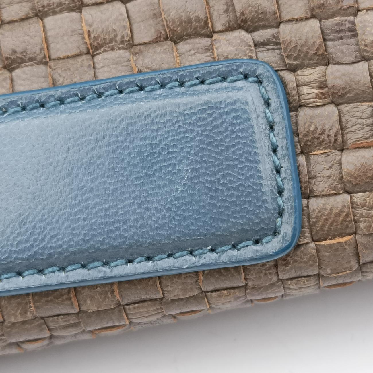 MADRAS Beige×blue Leather 204マドラス ベージュ×ブルー レザー 204