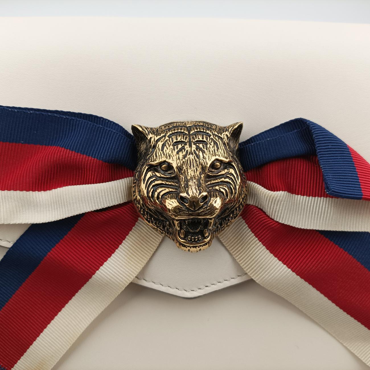 Broadway Tiger Head White x Red x Navy Leather 453777 E020986042ブロードウェイ タイガーヘッド ホワイト×レッド×ネイビー レザー 453777 E020986042