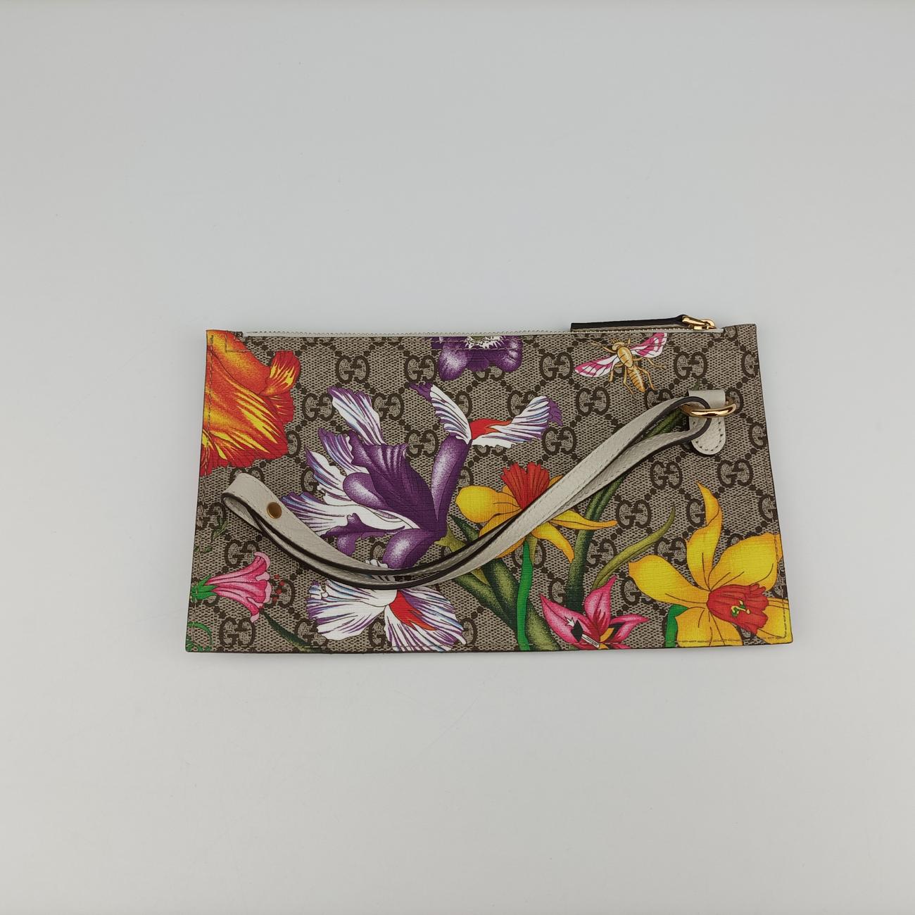 Ophidia Beige x Multicolour PVC coated canvas×Leather 519335 F030990256オフィディア ベージュ x マルチカラー PVCコーティングキャンバス×レザー 519335 F030990256