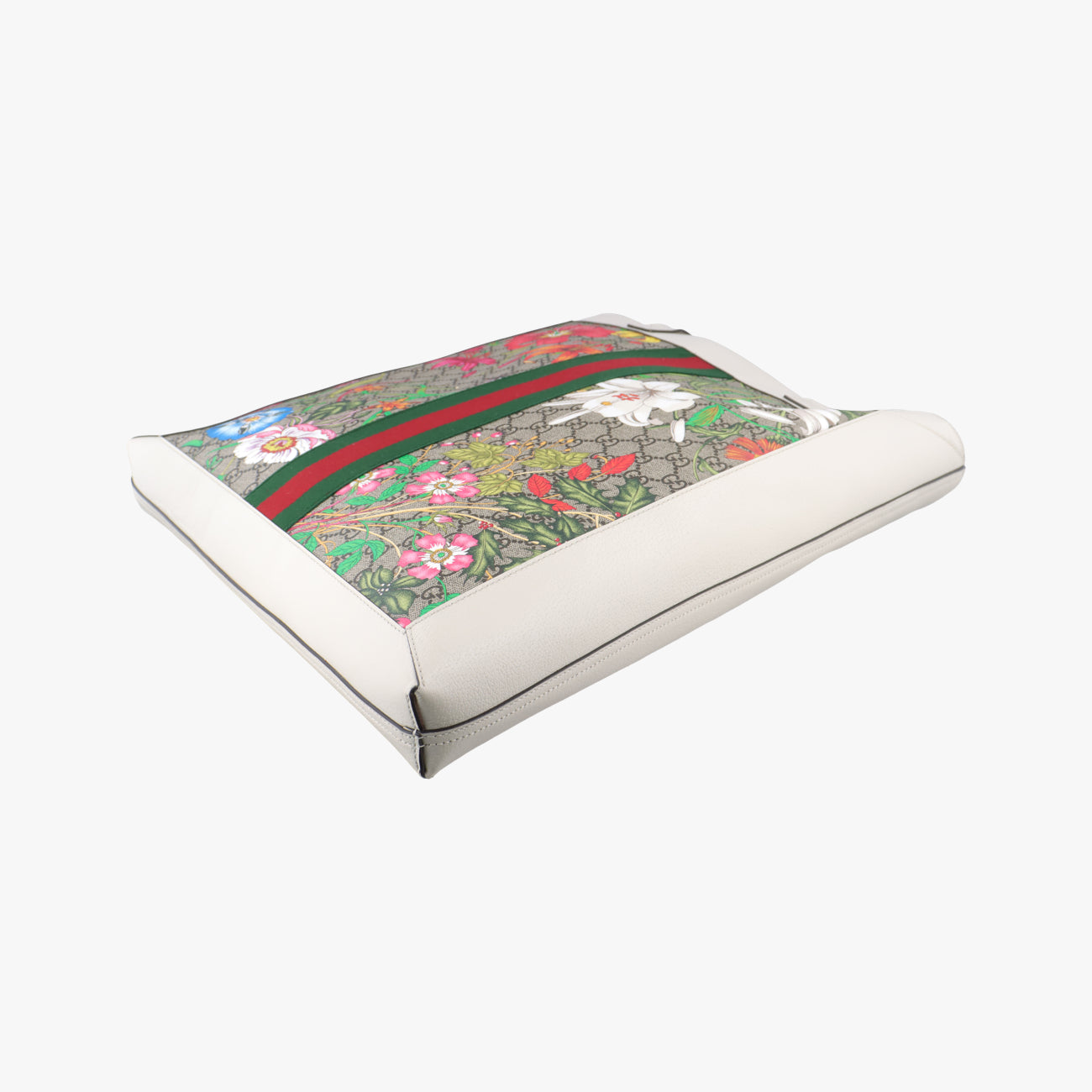 Ophidia Beige x Multicolour PVC coated canvas×Leather 519335 F030990256オフィディア ベージュ x マルチカラー PVCコーティングキャンバス×レザー 519335 F030990256